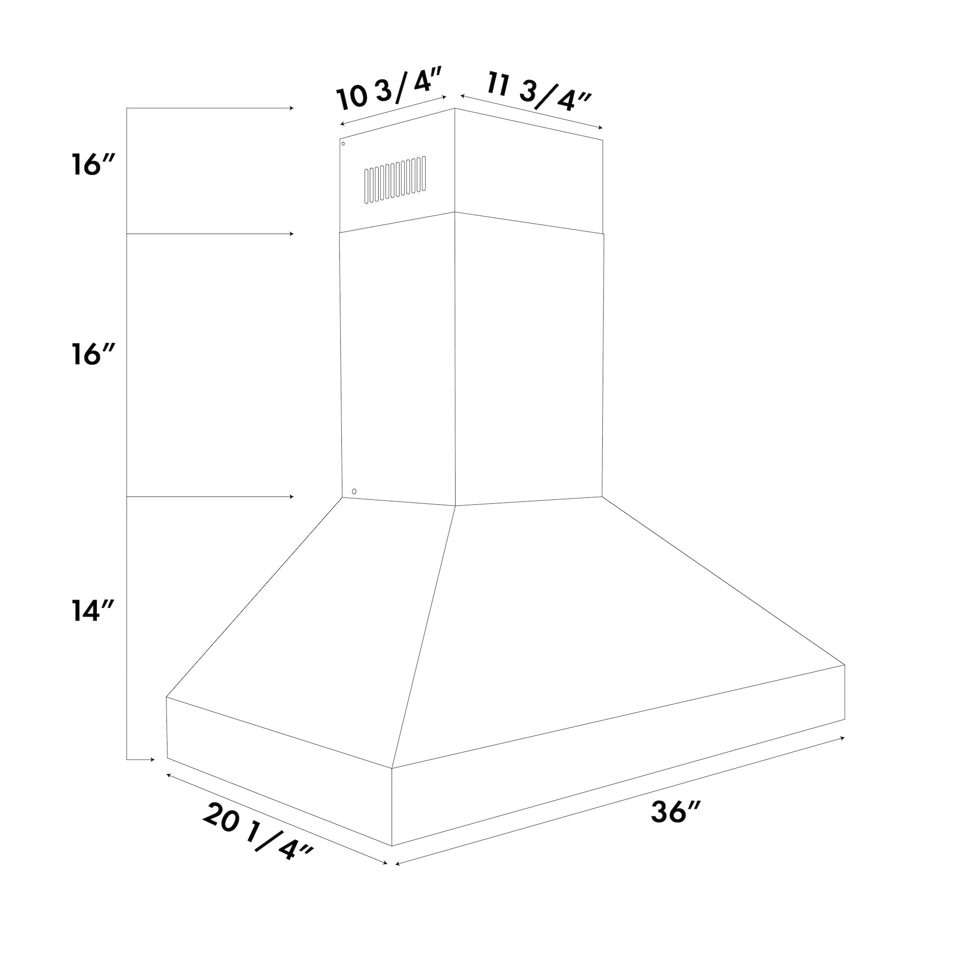 ZLINE 36" Professional Convertible Vent Wall Mount Range Hood in Stainless Steel (597-36)