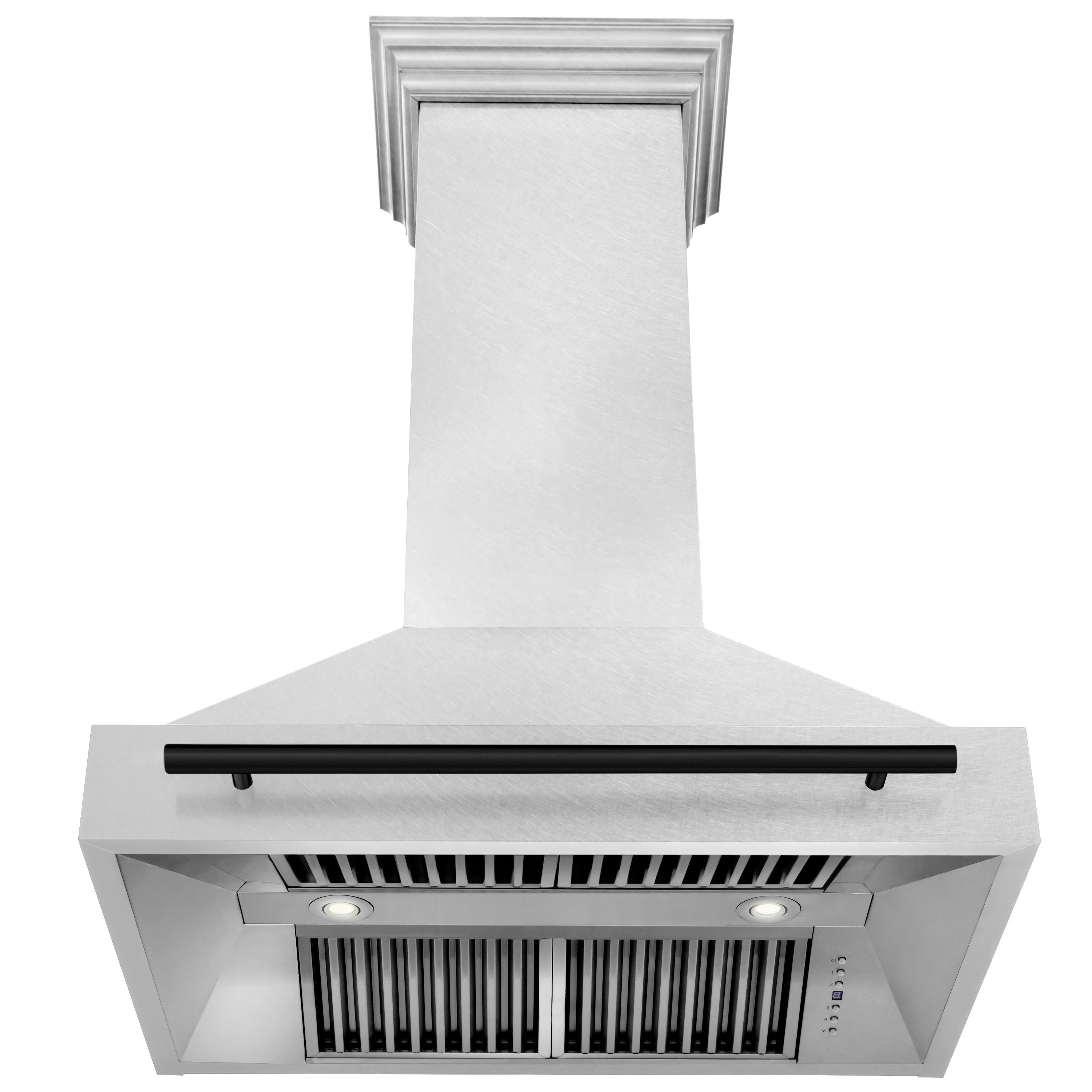 ZLINE Autograph Edition 36" Fingerprint Resistant Stainless Steel Range Hood with Matte Black Handle (8654SNZ-36-MB)