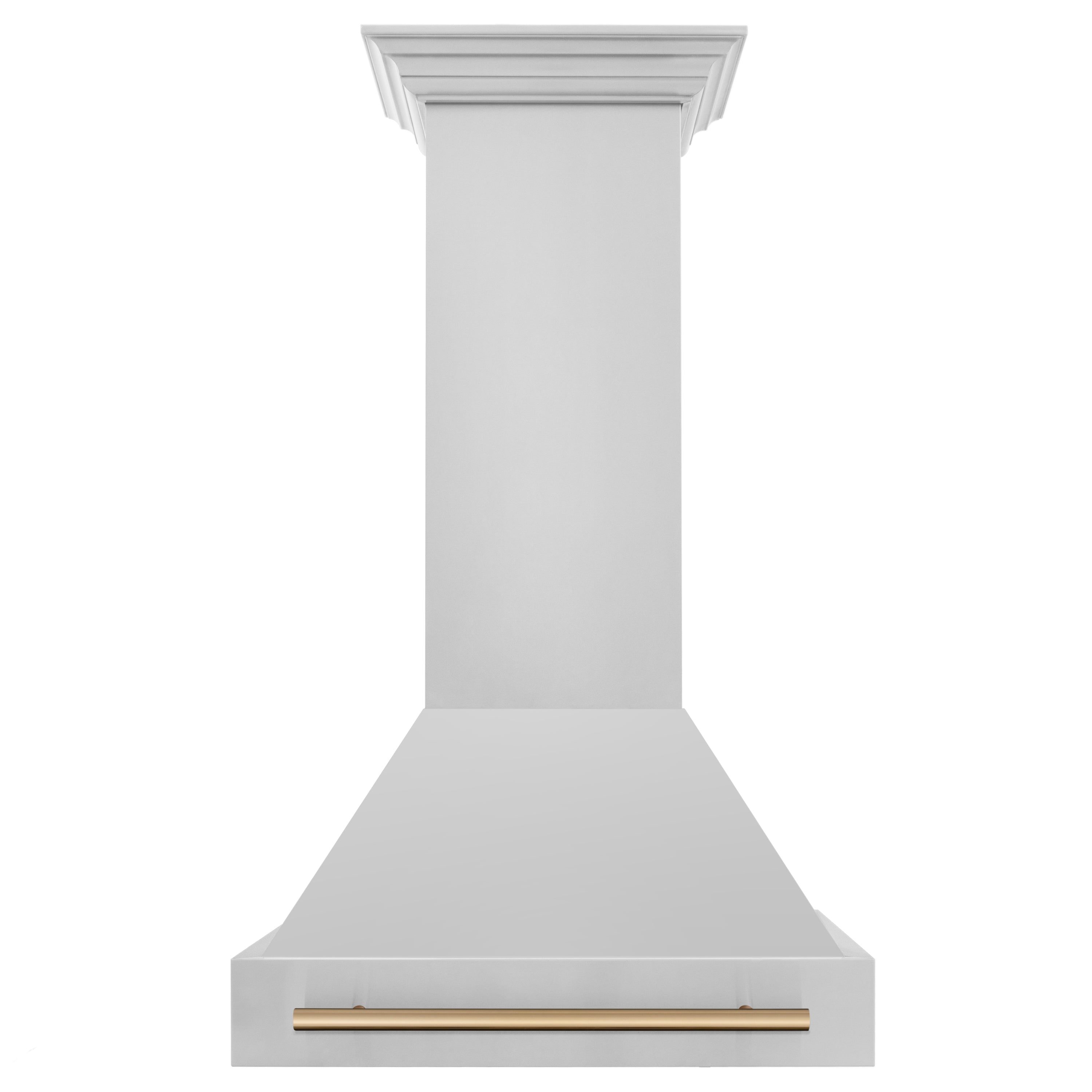 ZLINE Autograph Edition 30 in. Stainless Steel Range Hood with Stainless Steel Shell and Champagne Bronze Handle