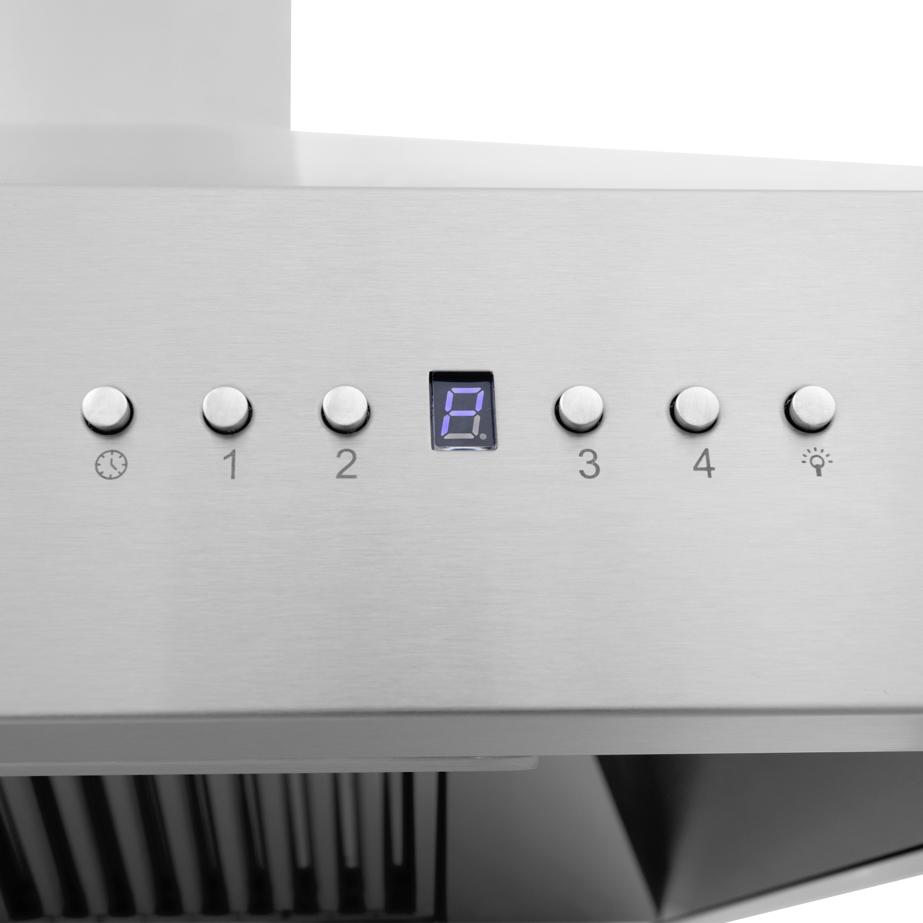 36" ZLINE CrownSoundâ¢Ducted Vent Wall Mount Range Hood in Stainless Steel with Built-in Bluetooth Speakers (697CRN-BT-36)