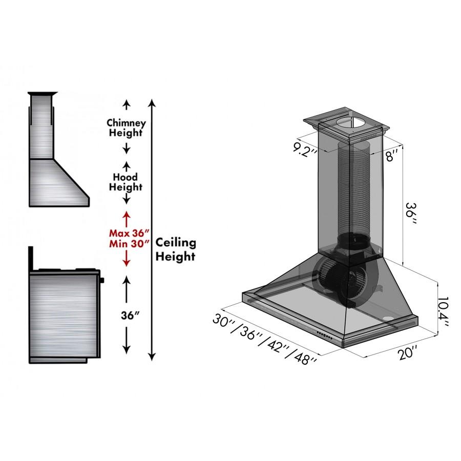 Z-line Range Hoods model 8KBB-36