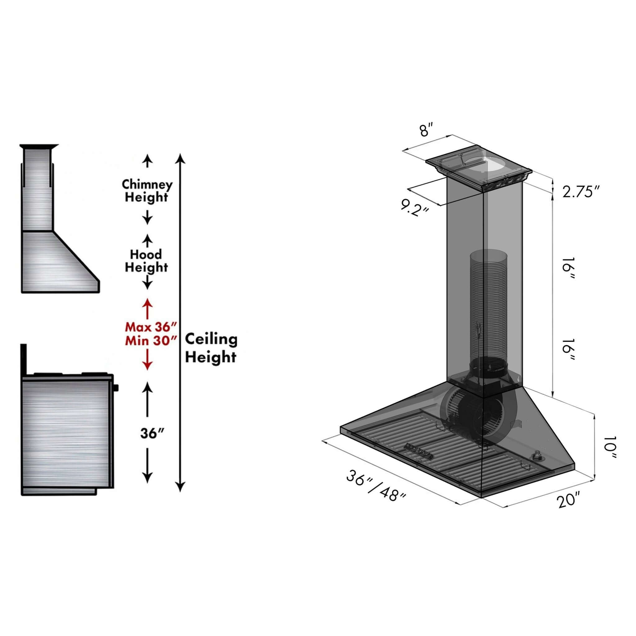 Z-line Range Hoods model KL2-36