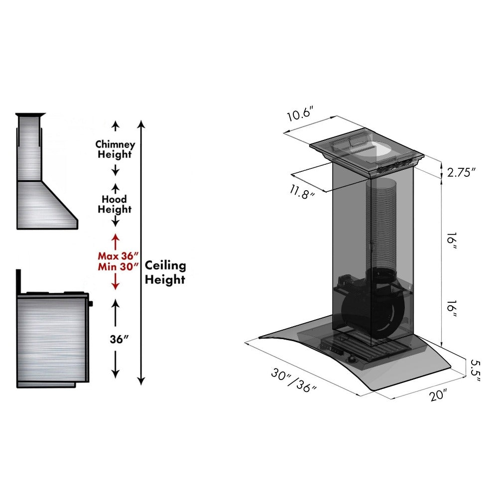 Z-line Range Hoods model KPTT-48