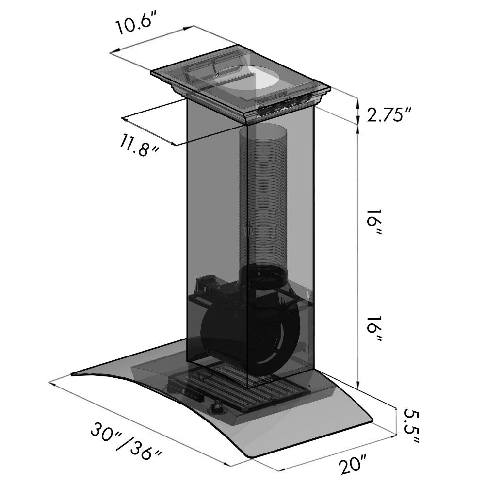 Z-line Range Hoods model KPTT-48
