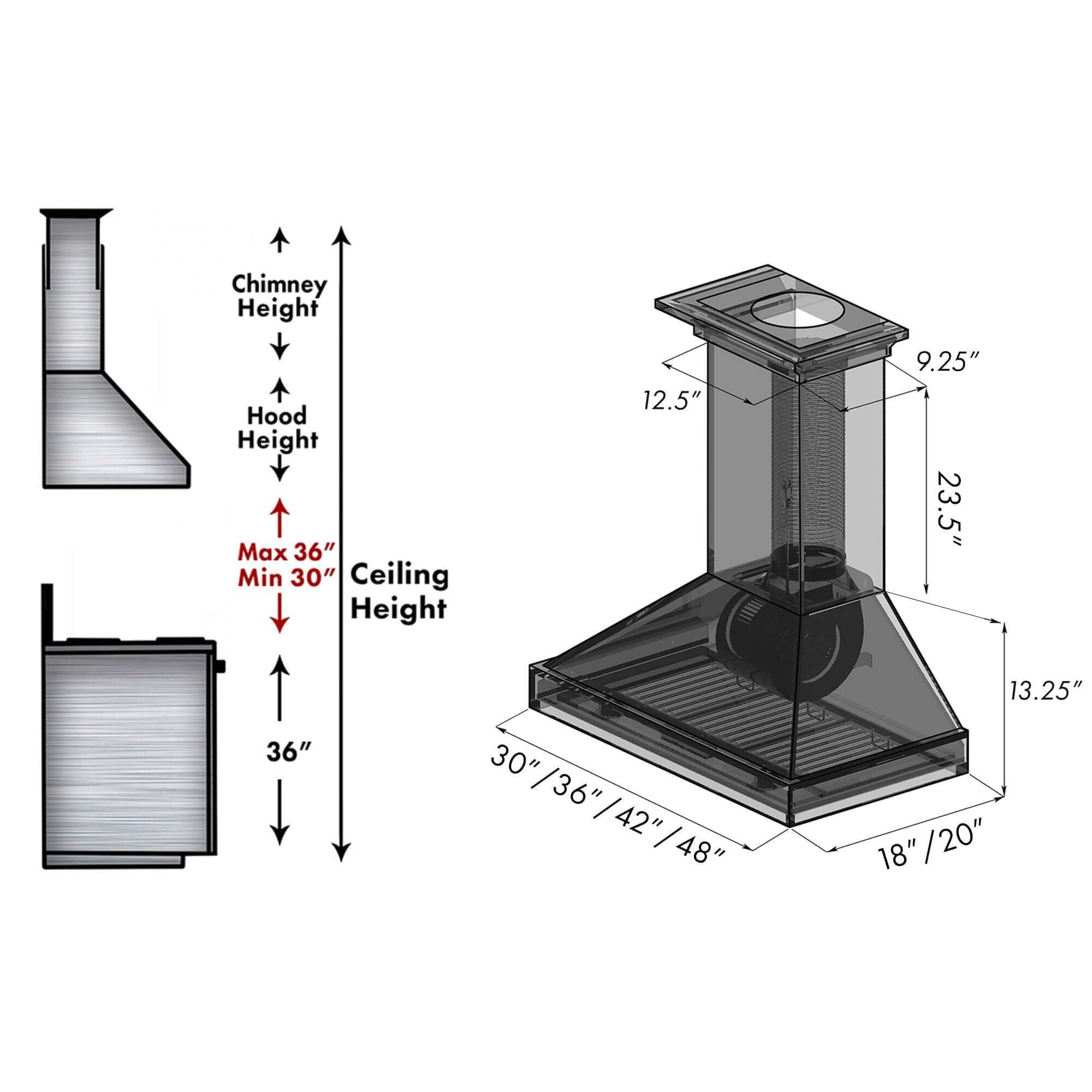 Z-line Range Hoods model KBTT-30
