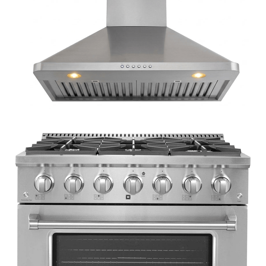 Save 10% on the Proline PLSR 36" Range + PLJW 129 Hood—sleek set w/ gas burners & lights at ProlineRangeHoods.com.