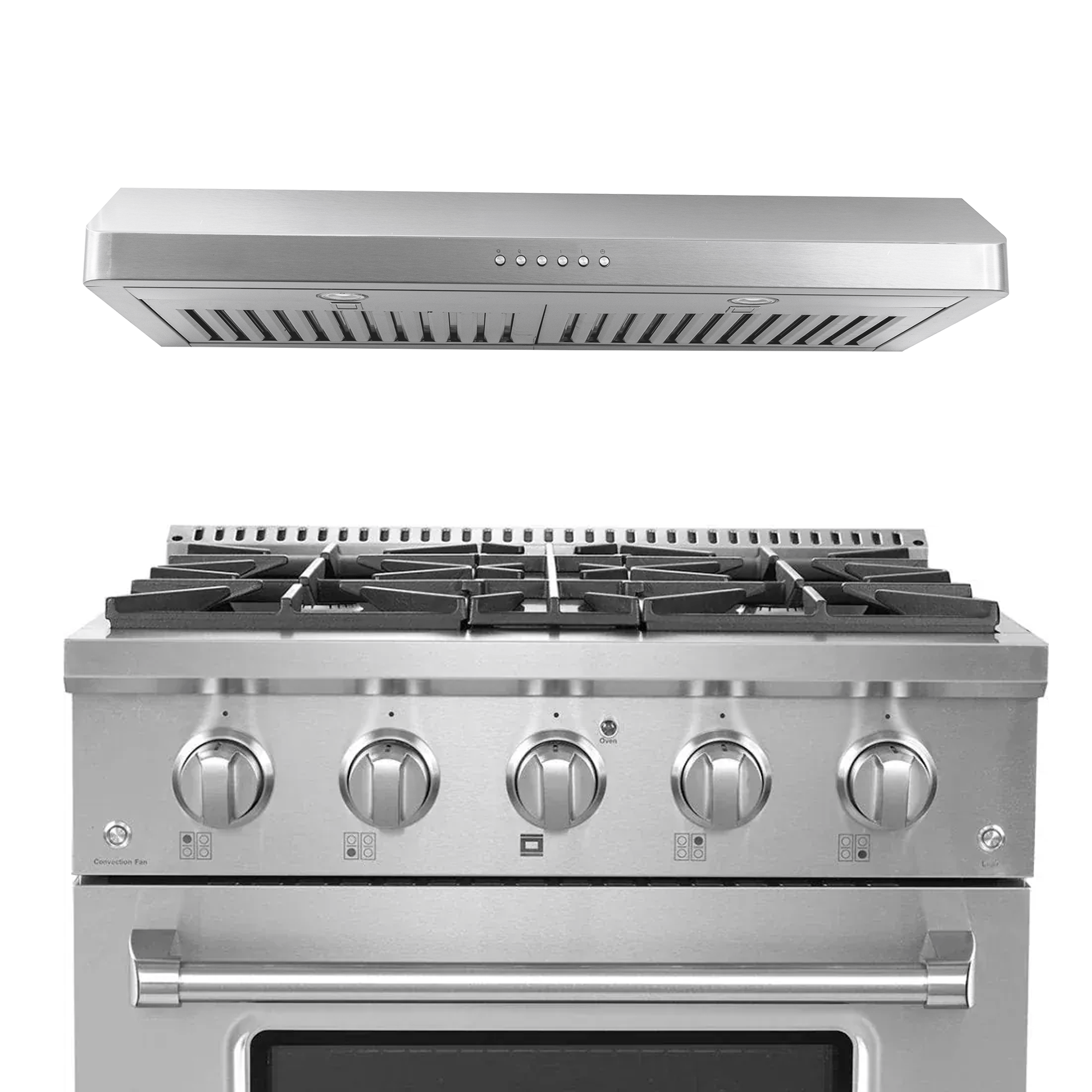 Save 10% on Proline's PLSR 30" Range & PLJW 185 Hood bundle at ProlineRangeHoods.com—sleek stainless steel set.