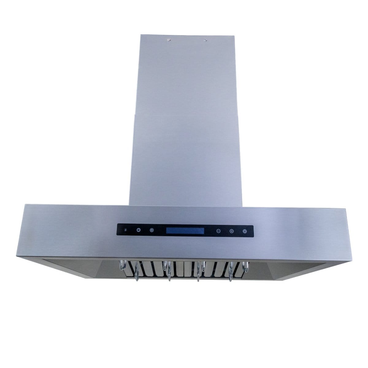 ProlineRangeHoods.com Island Range Hood, model PLFI 755, offers 1100 CFM ventilation, LCD controls & stainless finish.