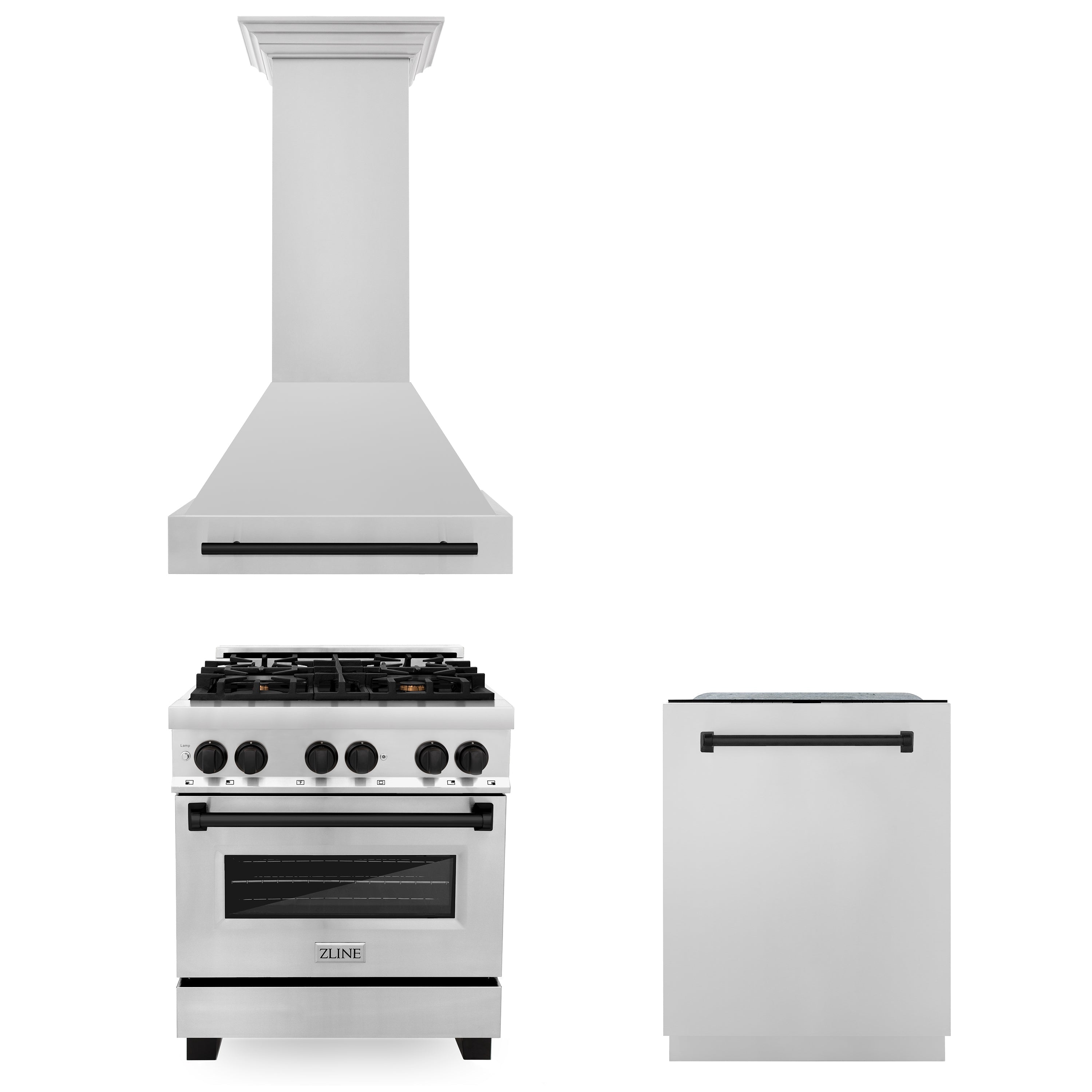 Z-line Kitchen Packages model 3AKP-RARHDWM30-MB