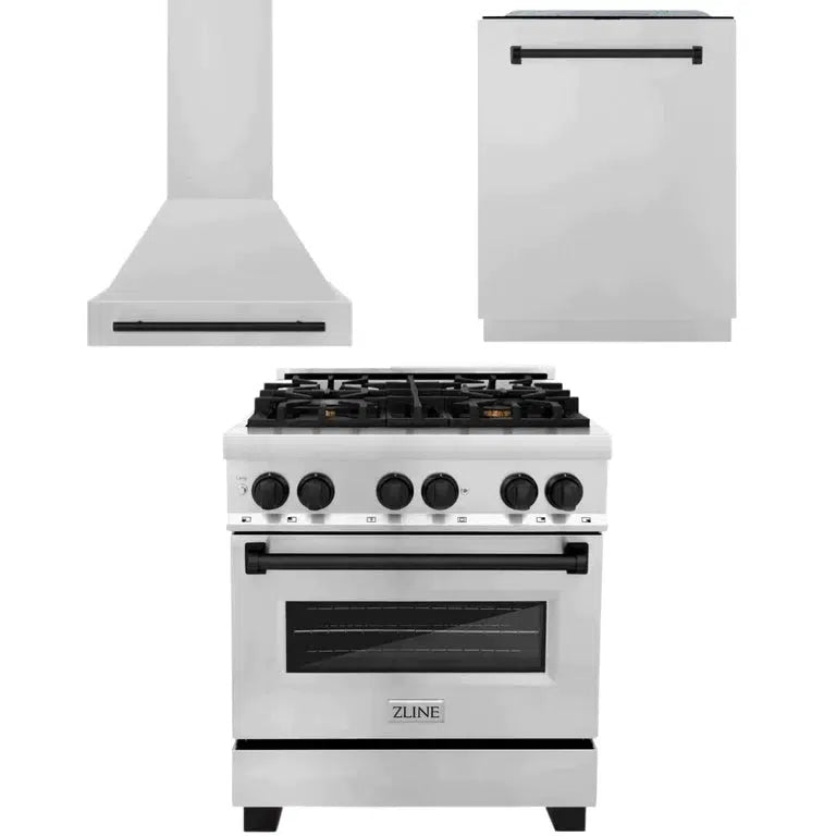 Z-line Kitchen Packages model 3AKP-RARHDWM30-MB