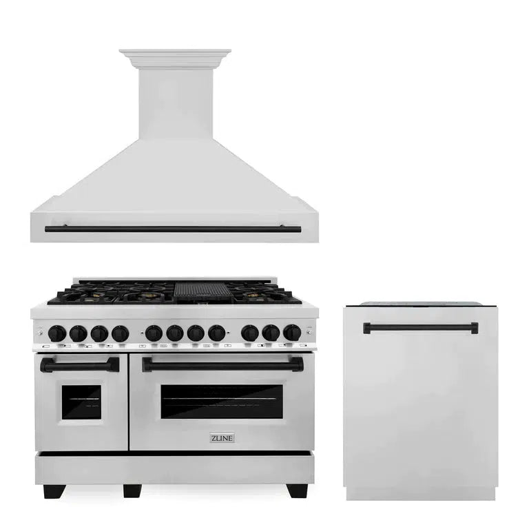 Z-line Kitchen Packages model 3AKP-RARHDWM48-MB