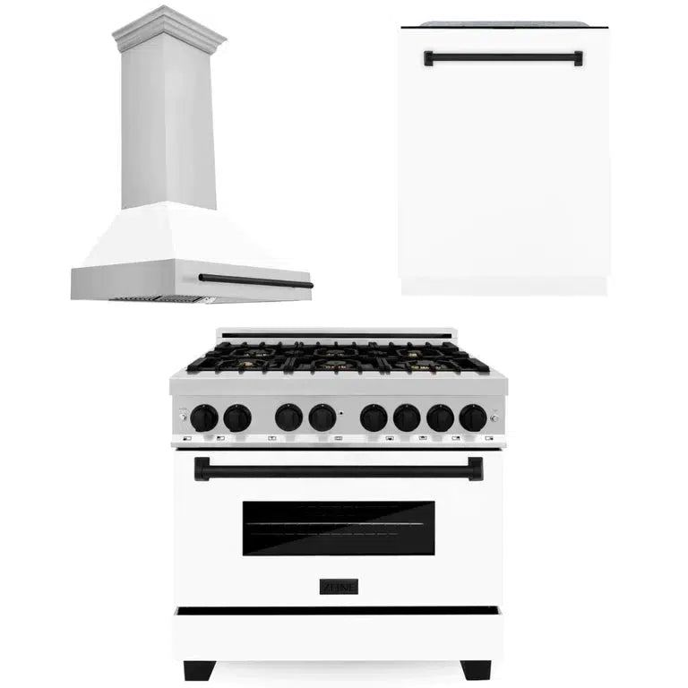 Z-line Kitchen Packages model 3AKP-RAWMRHDWM36-MB