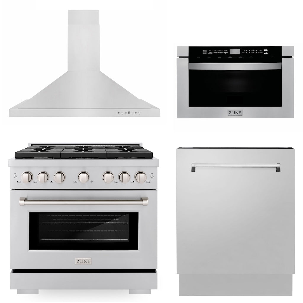 Z-line Kitchen Packages model 4KP-SGRRH36-MWDWV