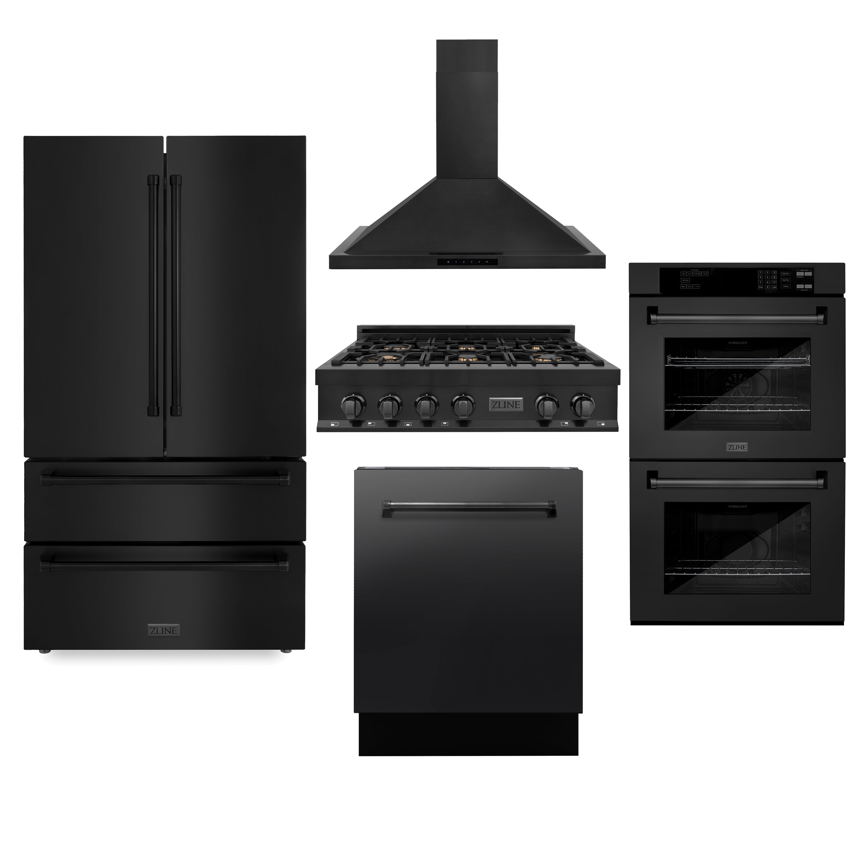 Z-line Kitchen Packages model 5KP-SGRRH36-MWDWV-RBV