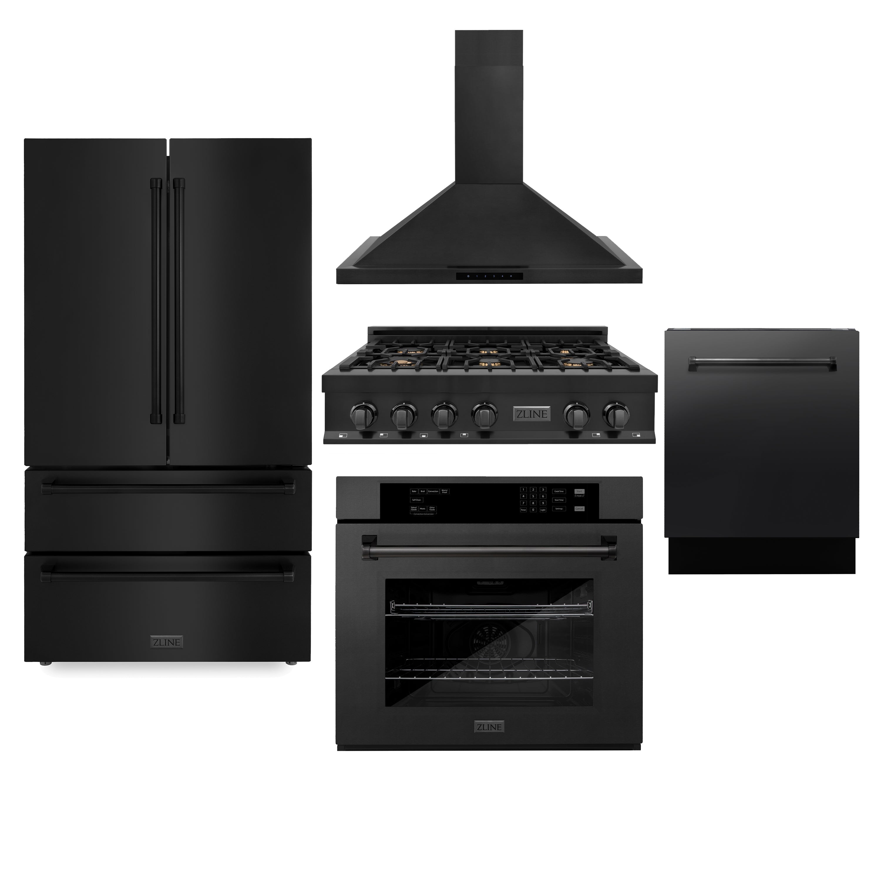 Z-line Kitchen Packages model 5KP-SGRRH36-MWDWV-RWV