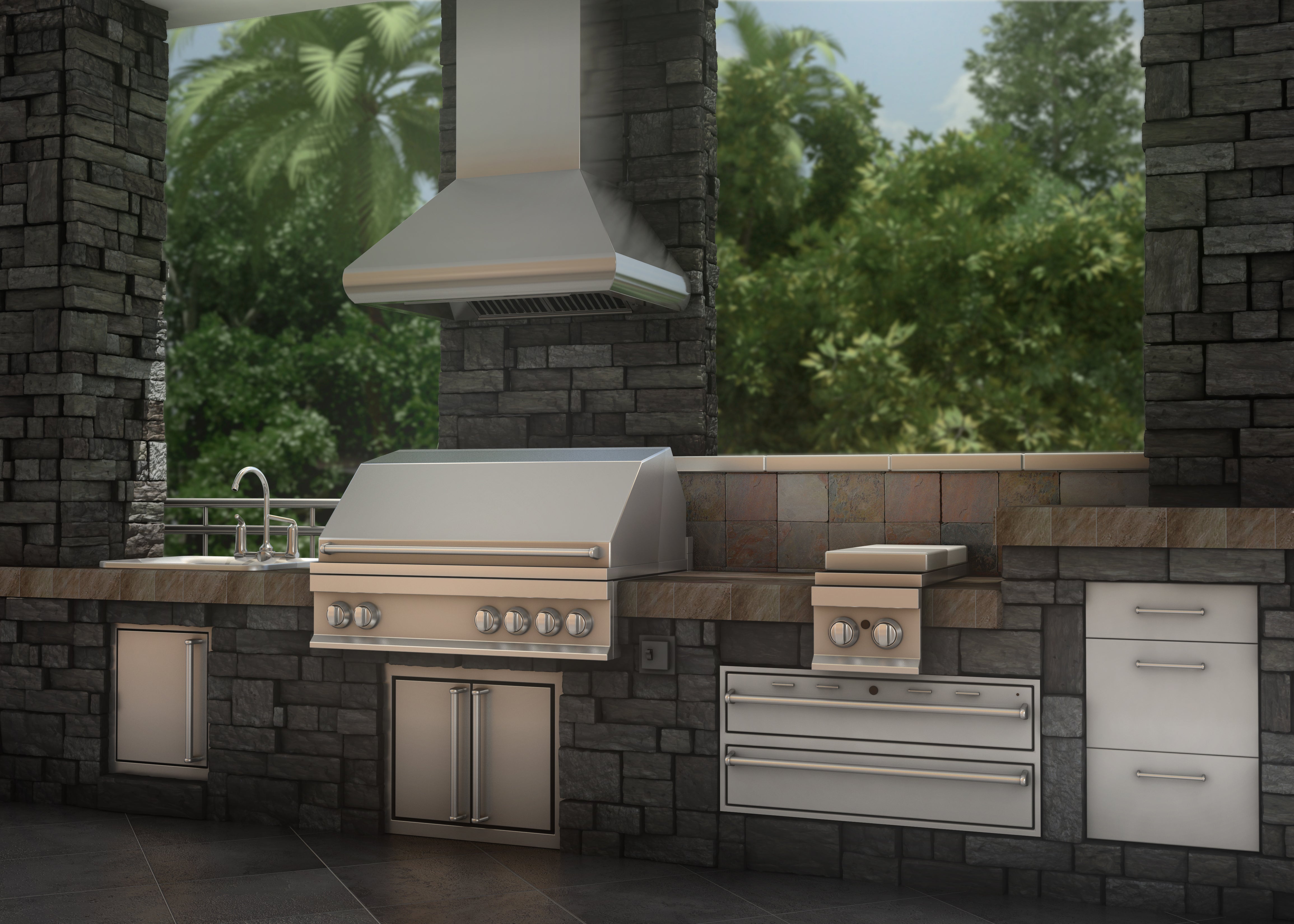 ZLINE 36" Professional Ducted Wall Mount Range Hood in Stainless Steel (687-36)