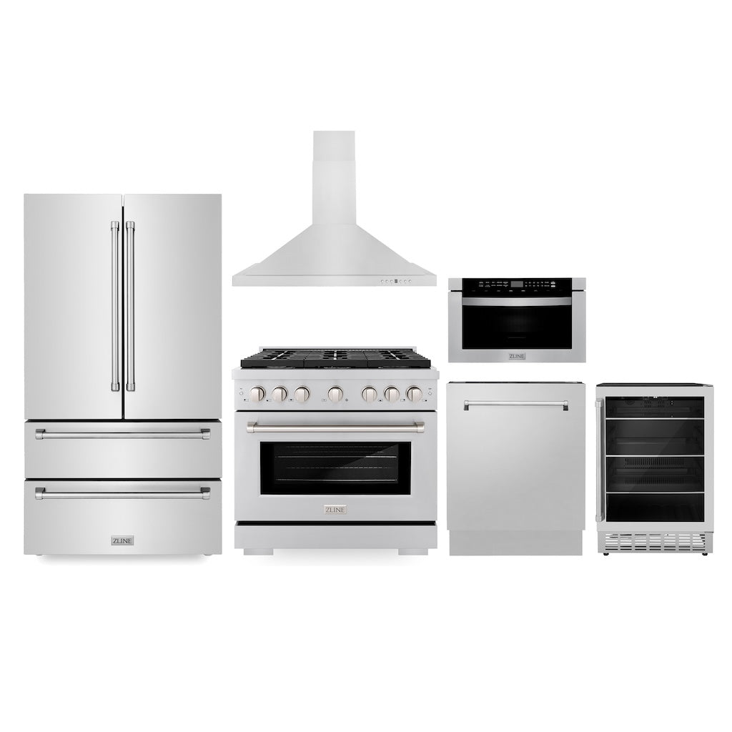 Z-line Kitchen Packages model 6KPR-SGRRH36-MWDWV-RBV