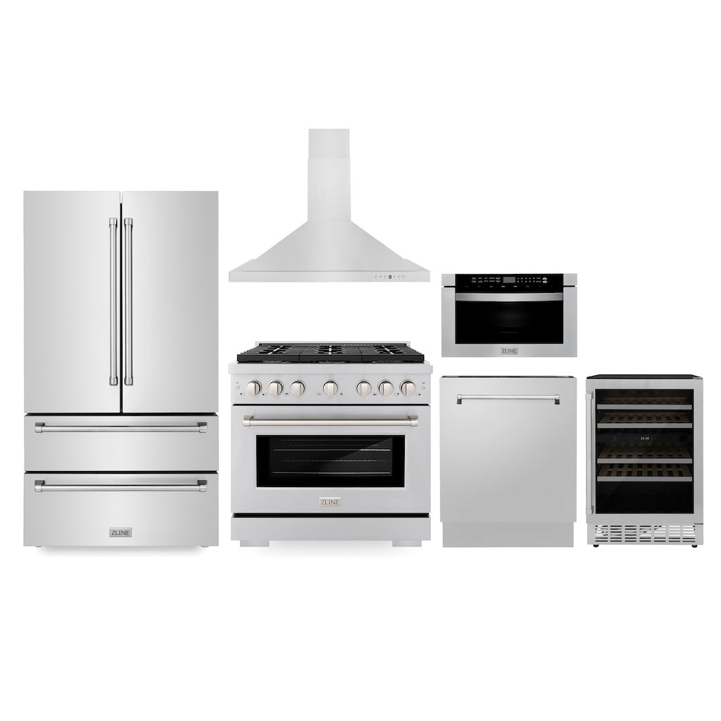 Z-line Kitchen Packages model 6KPR-SGRRH36-MWDWV-RWV