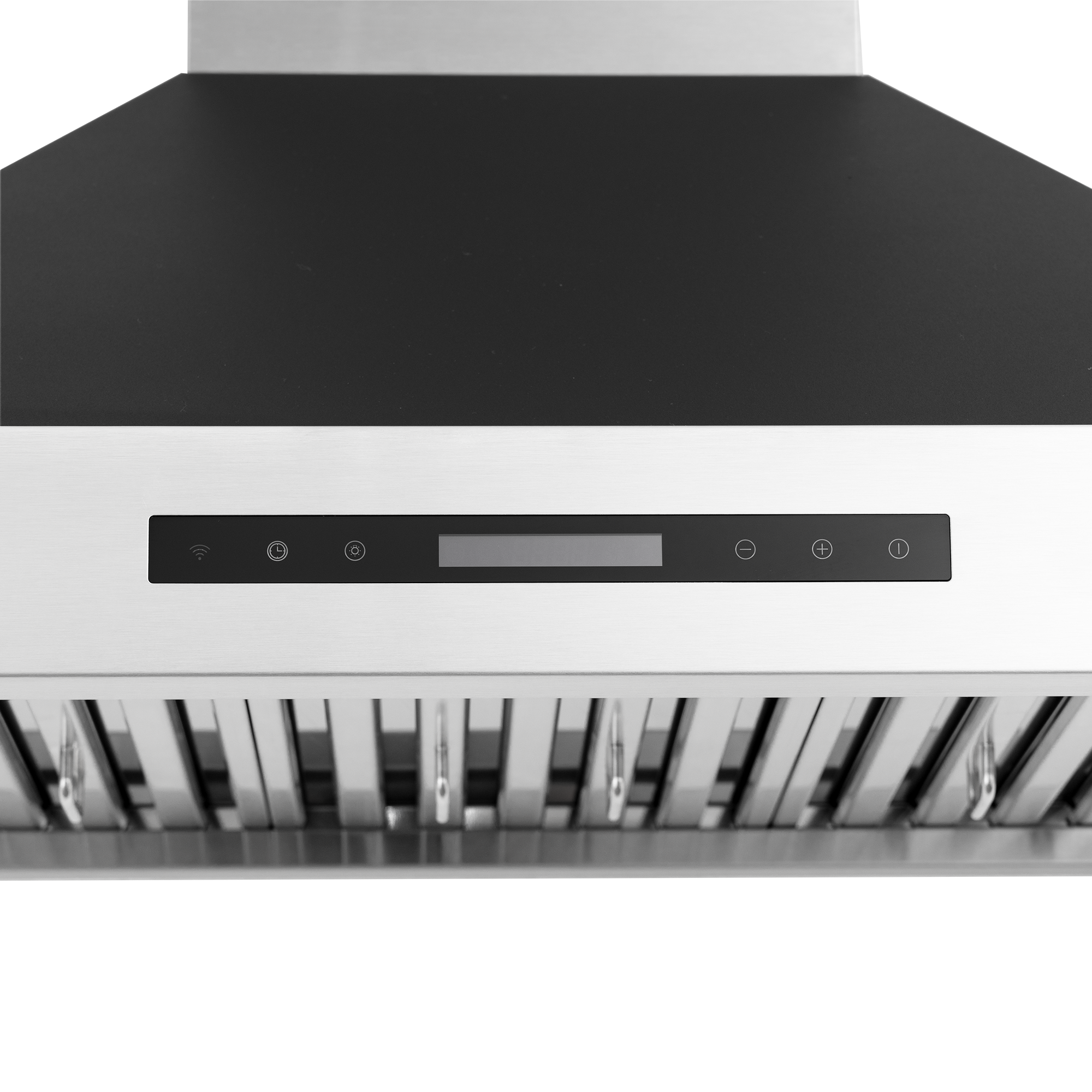 Proline King Air Dream Home wall-mounted range hood: 3 finishes, touch controls, filters, 550/1200 CFM. ProlineRangeHoods.com.