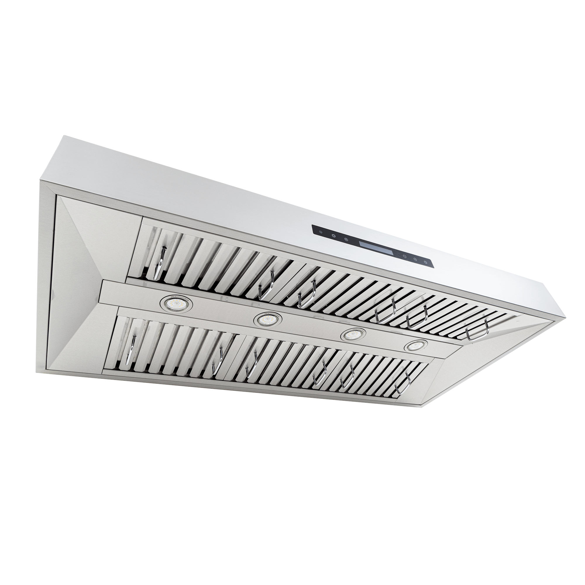 Proline PLFW 755 ducted range hood by Proline Range Hoods, 1100 CFM, stainless steel, ProlineRangeHoods.com shown below.