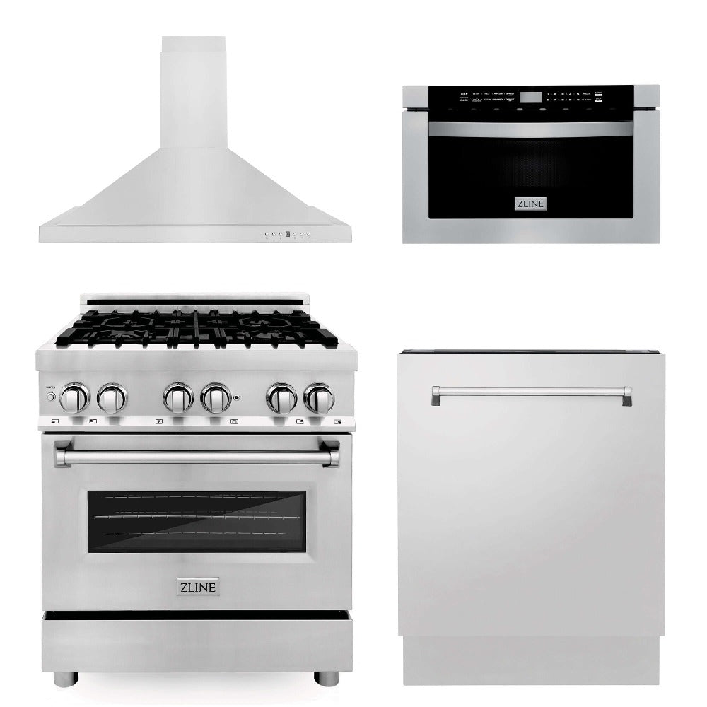 Z-line Kitchen Packages model 4KAPR-RARHDWM30-MB