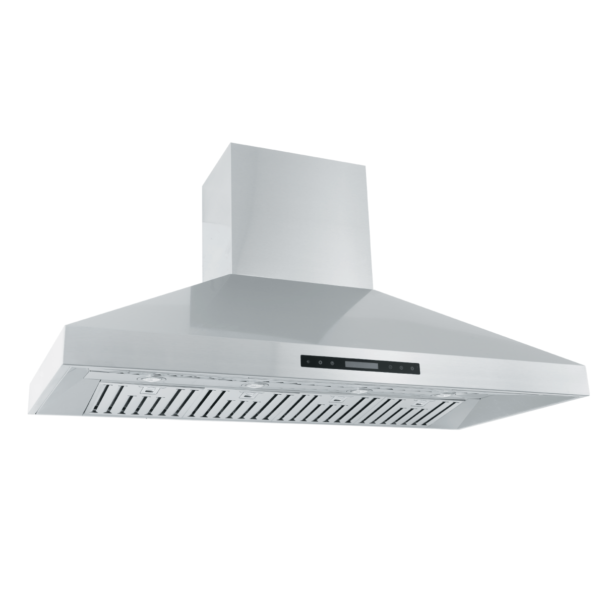 The Proline Range Hoods ProSW stainless steel wall range hood with LED lights, 1800 CFM blower, on ProlineRangeHoods.com.