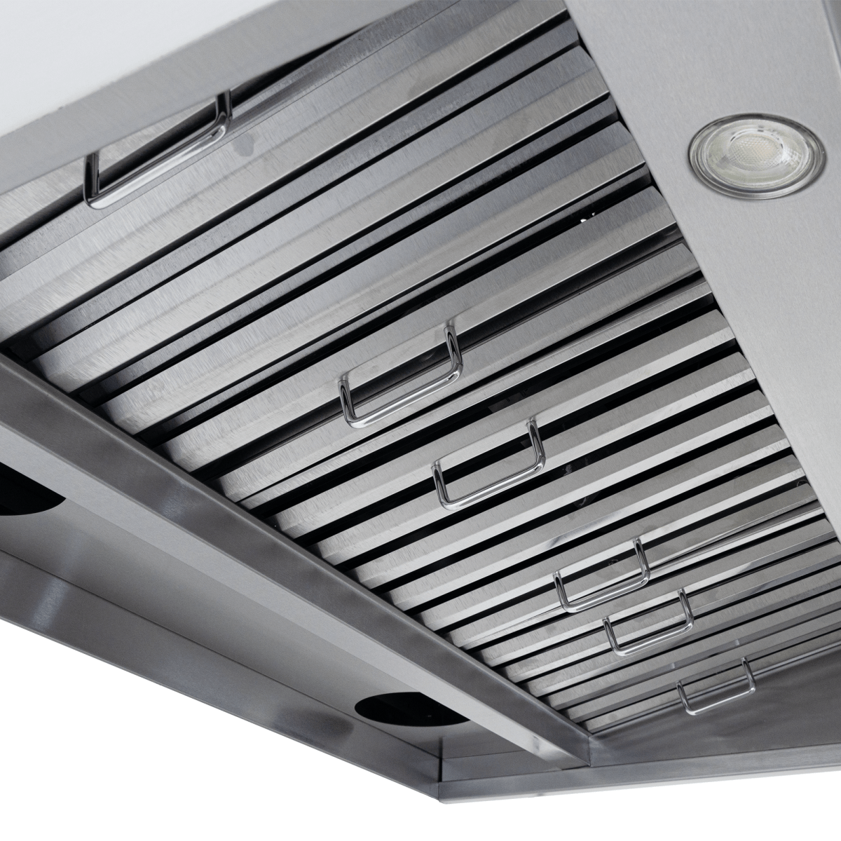 Proline PLJW 101 stainless steel under-cabinet range hood, 1000/2000 CFM, ProlineRangeHoods.com.