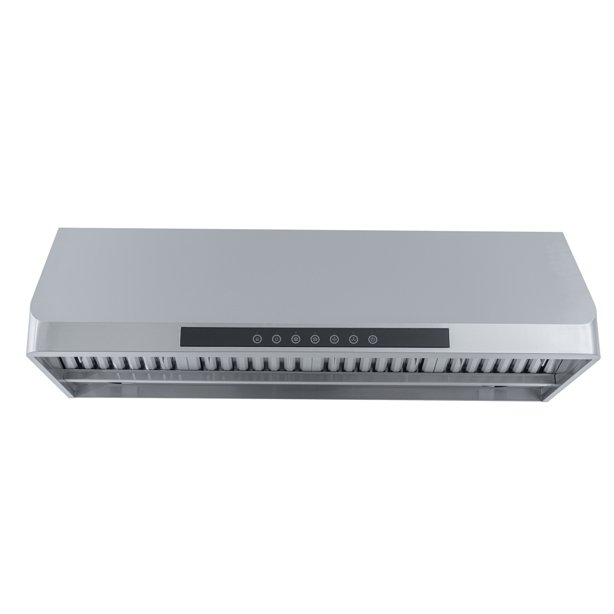 Proline PLJW 101 under-cabinet range hood: stainless finish, vent slats, 1000/2000 CFM. ProlineRangeHoods.com.
