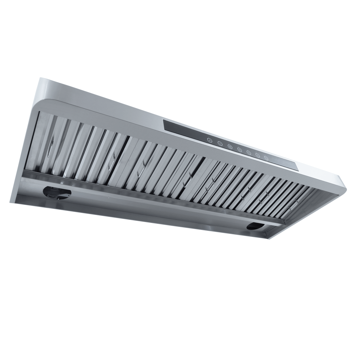 Proline PLJW 101 range hood in stainless steel with controls, metal filters, 2000 CFM. ProlineRangeHoods.com.