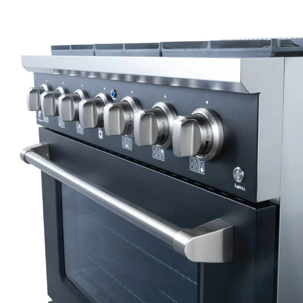 Proline Range Hoods Home & Garden > Kitchen & Dining > Kitchen Appliances > Ranges Proline PLSR Dual Fuel Kitchen Range 15,000 BTUs Available in Stainless Steel, Matte Black, Gloss White options