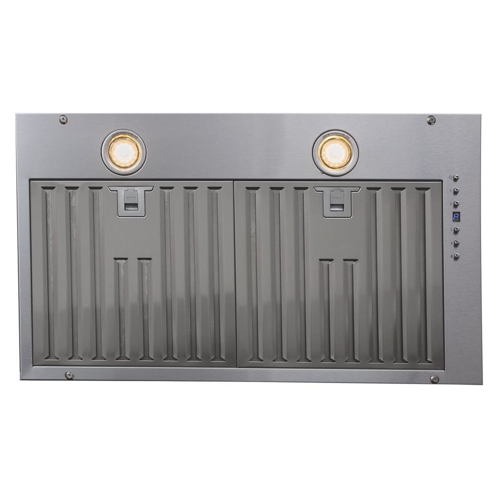 The Proline UMOD INS by ProlineRangeHoods.com features stainless steel, 600 CFM, lights, buttons & ducted power.