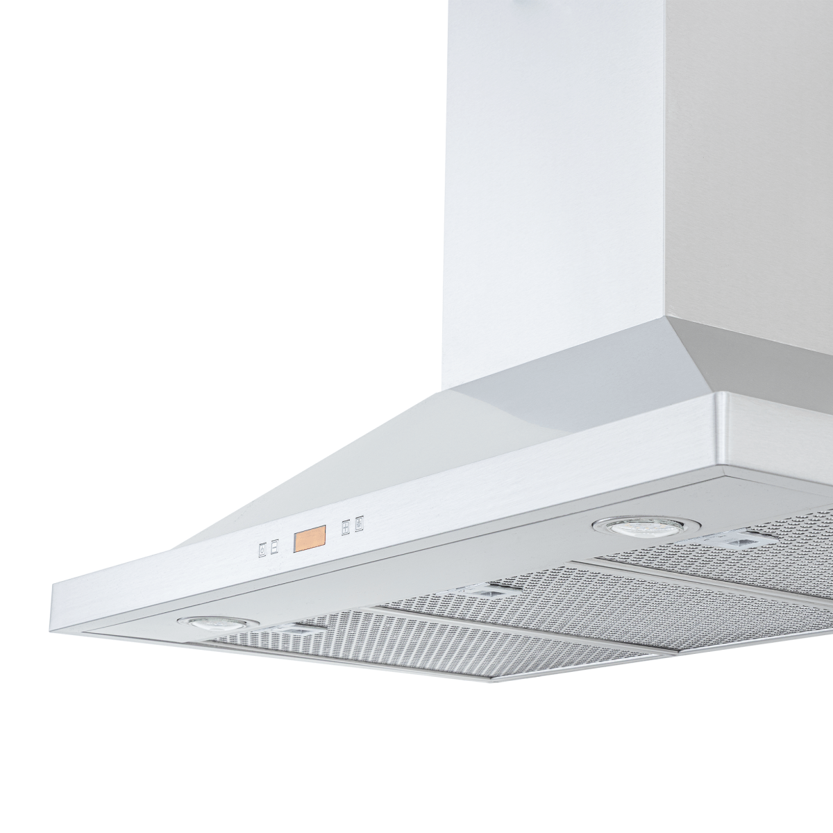 Proline PLFW 520 Range Hood: 600/1200 CFM, steel/matte black, lights, controls, ductless option. ProlineRangeHoods.com.