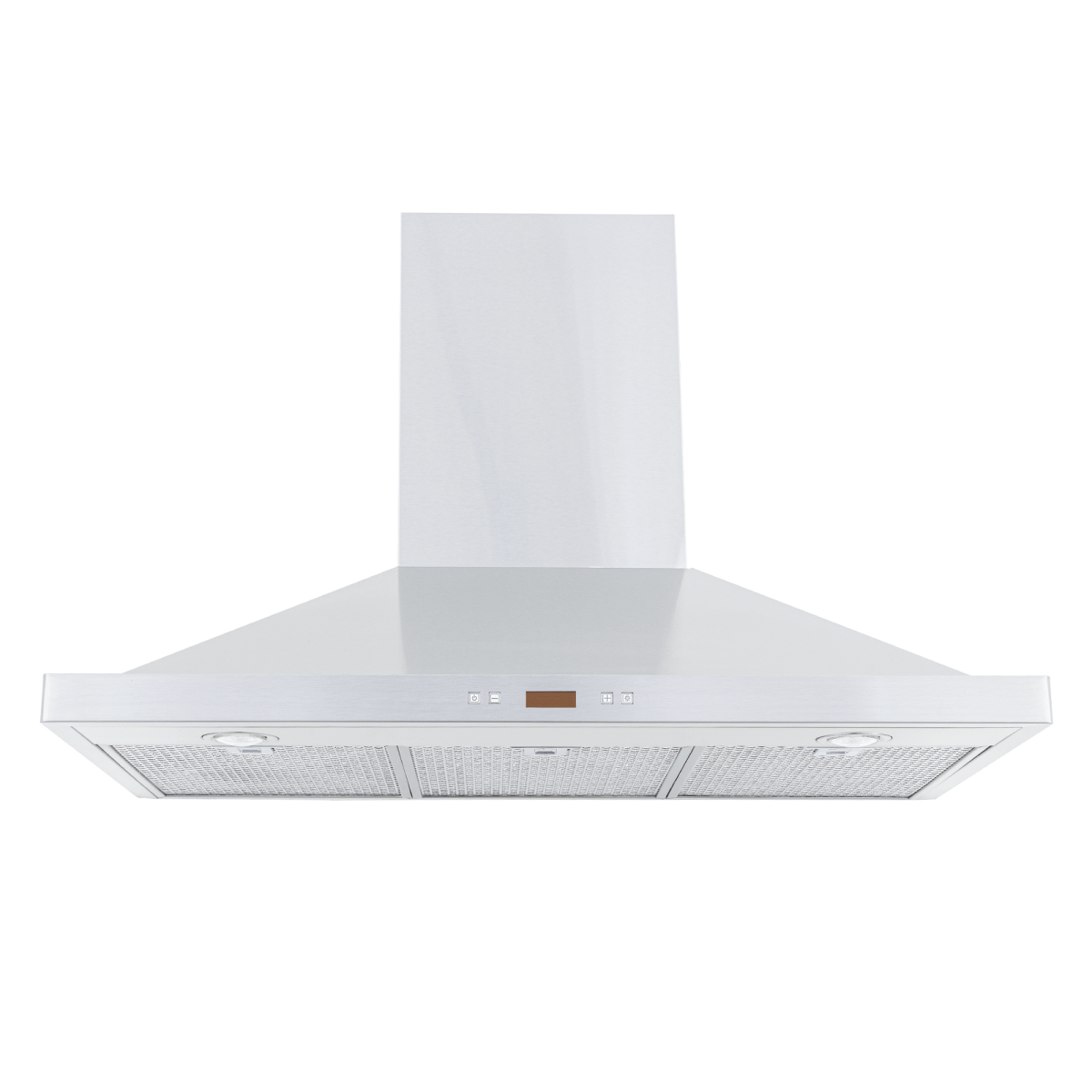 Proline PLFW 520 Range Hood: stainless or matte black, digital controls, mesh filters, 600/1200 CFM—ProlineRangeHoods.com.