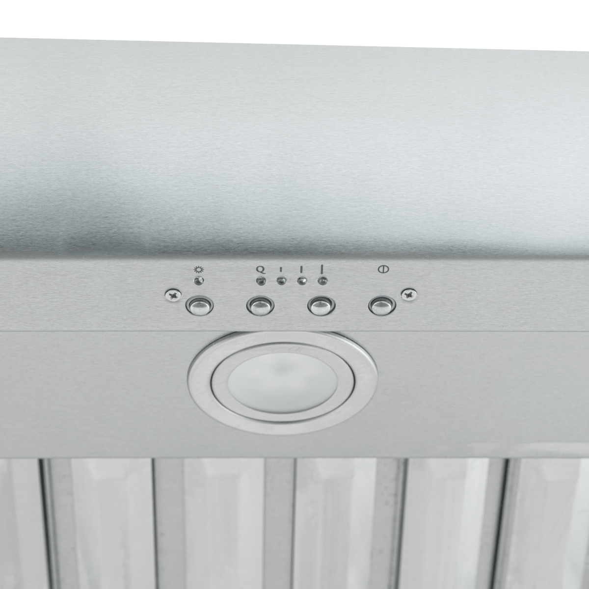 Proline PLJW 109 WC wall-mounted range hood, 1200 CFM, stainless steel, buttons, light. ProlineRangeHoods.com.