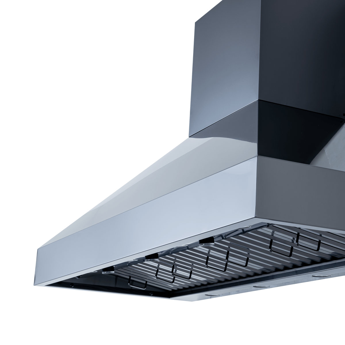 ProlineRangeHoods.com PLJW 104 wall-mount stainless range hood with 1200 CFM, outdoor finish, dishwasher-safe filters.