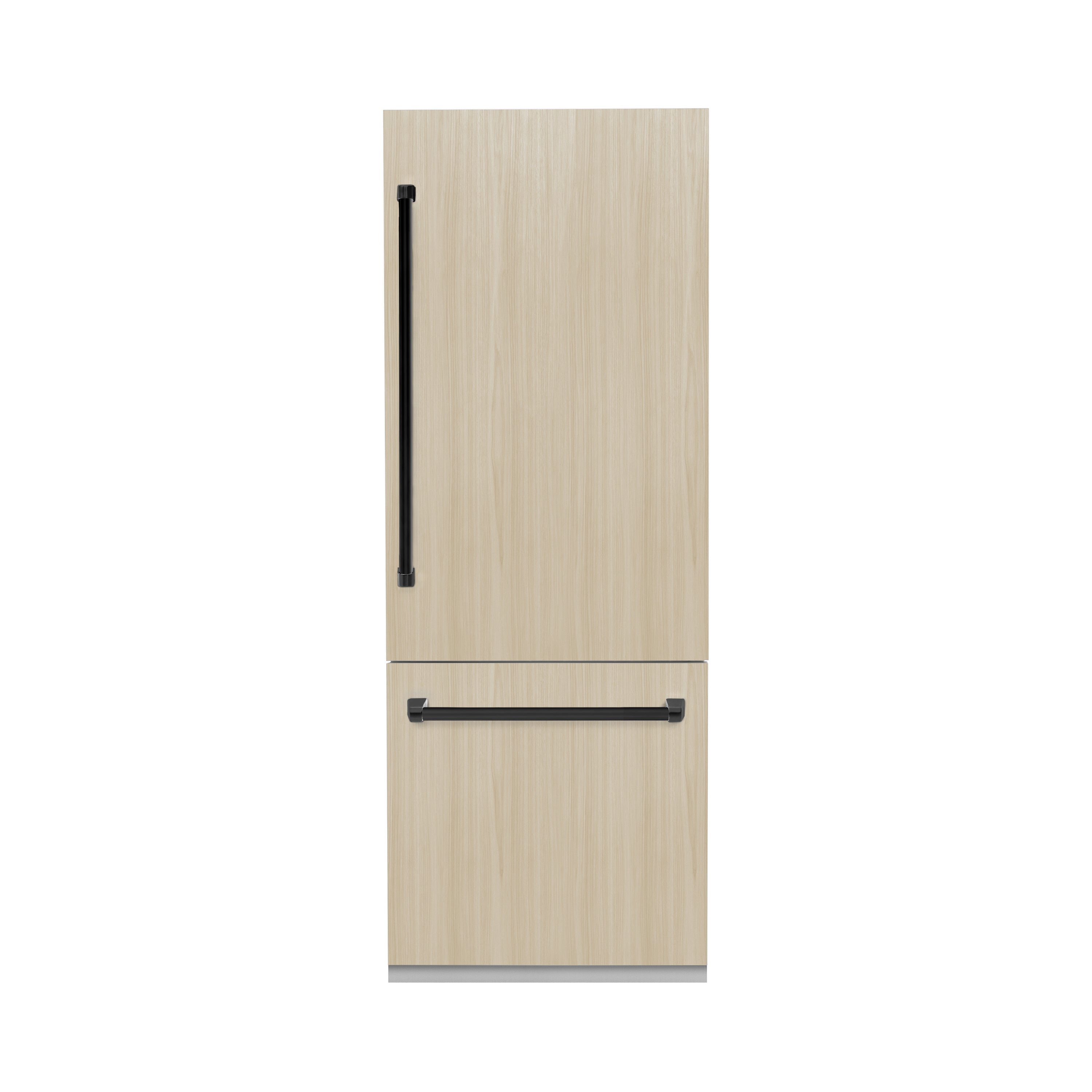 ZLINE Autograph Edition 30 in. 16.1 cu. ft. Panel Ready Built-In Bottom Freezer Refrigerator with Water Dispenser and Ice Maker with Matte Black Accents (RBIVZ-30-MB)