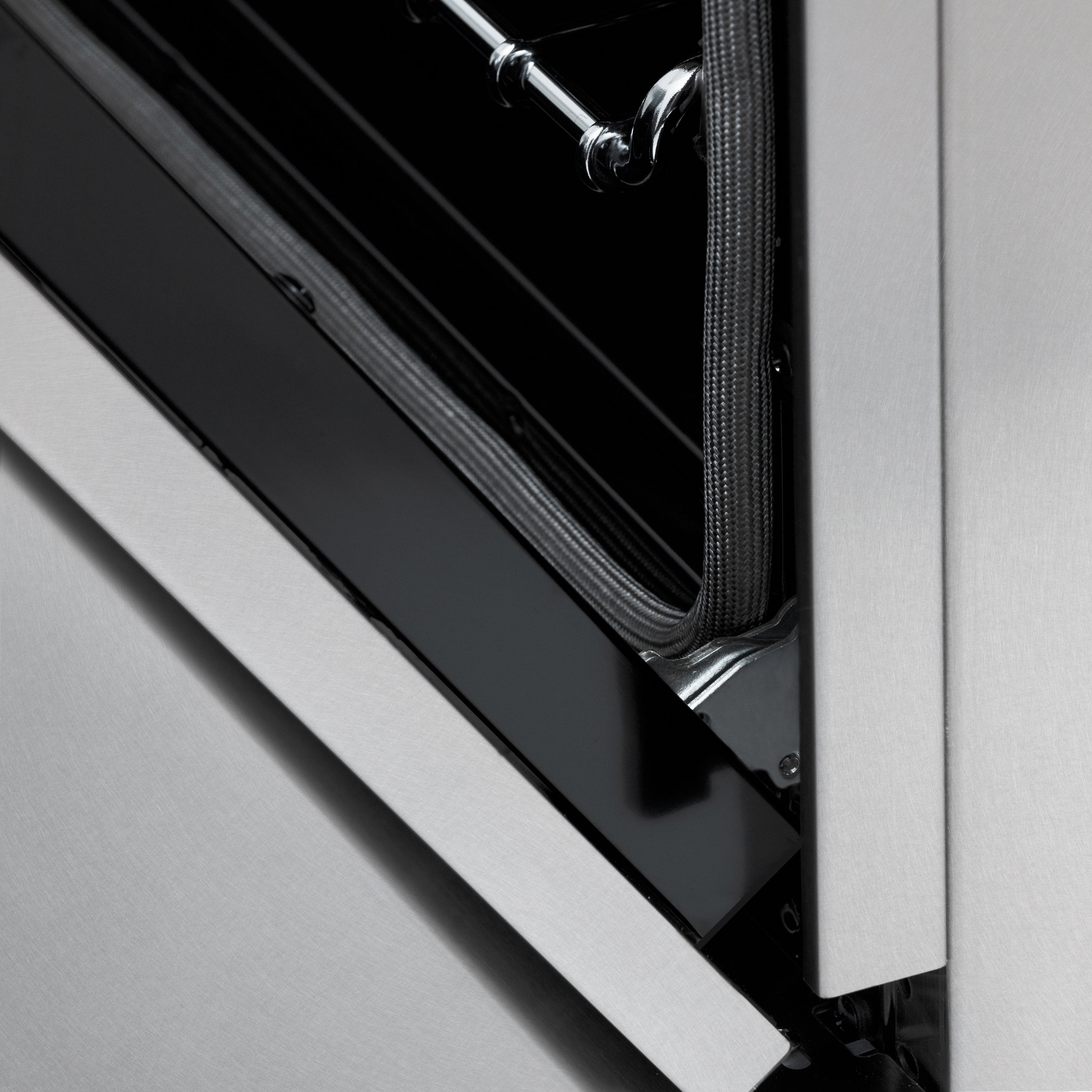 ZLINE Autograph Edition 30 in. 4.0 cu. ft. Legacy Dual Fuel Range with 4 Burner Gas Cooktop and Electric Convection Oven in Satin Stainless Steel and Polished Gold Accents (RASZ-SN-30-G)