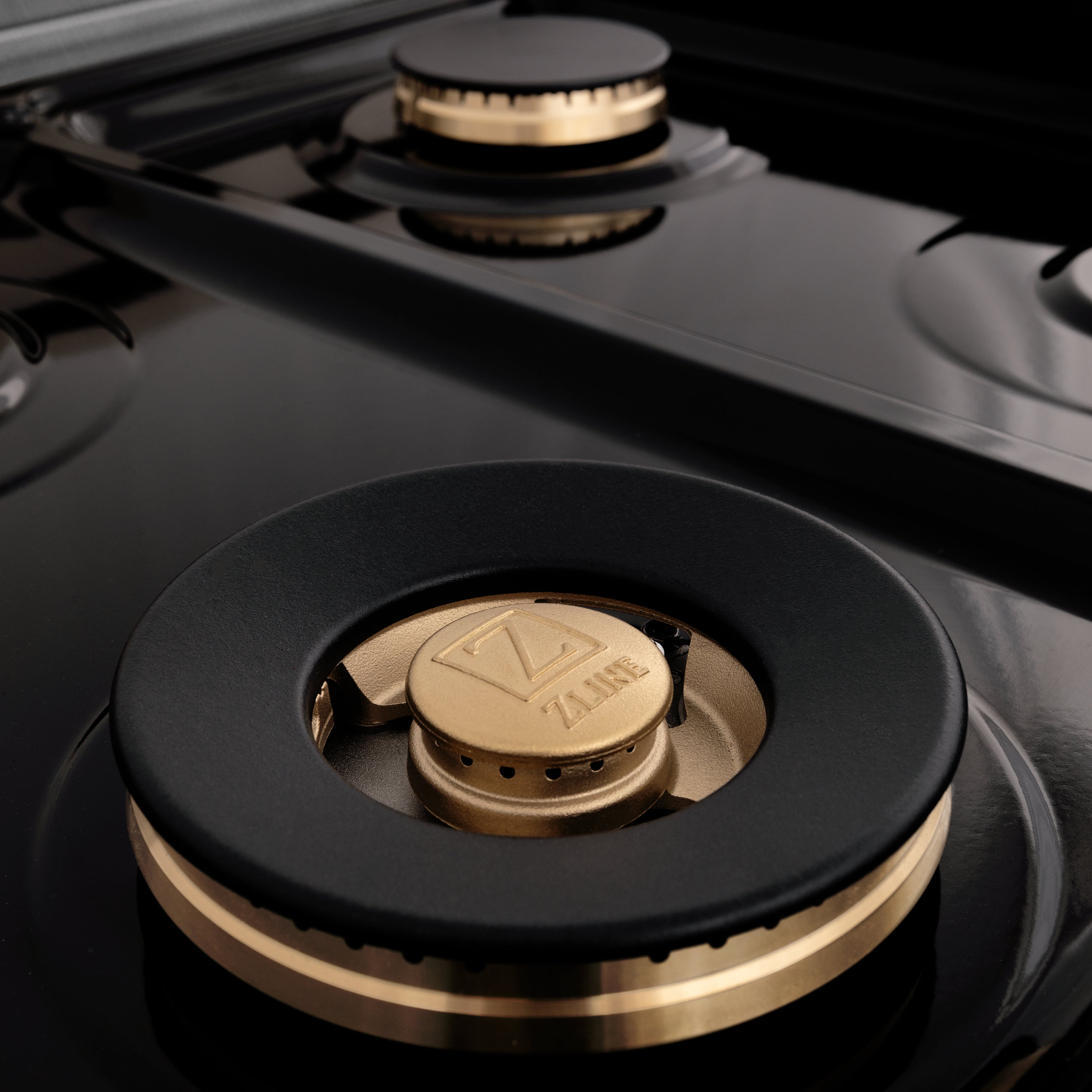 ZLINE Autograph Edition 60 in. 7.4 cu. ft. Legacy Dual Fuel Range with 9 Burner Gas Cooktop and 2 Electric Convection Ovens in Satin Stainless Steel and Matte Black Accents (RASZ-SN-60-MB)