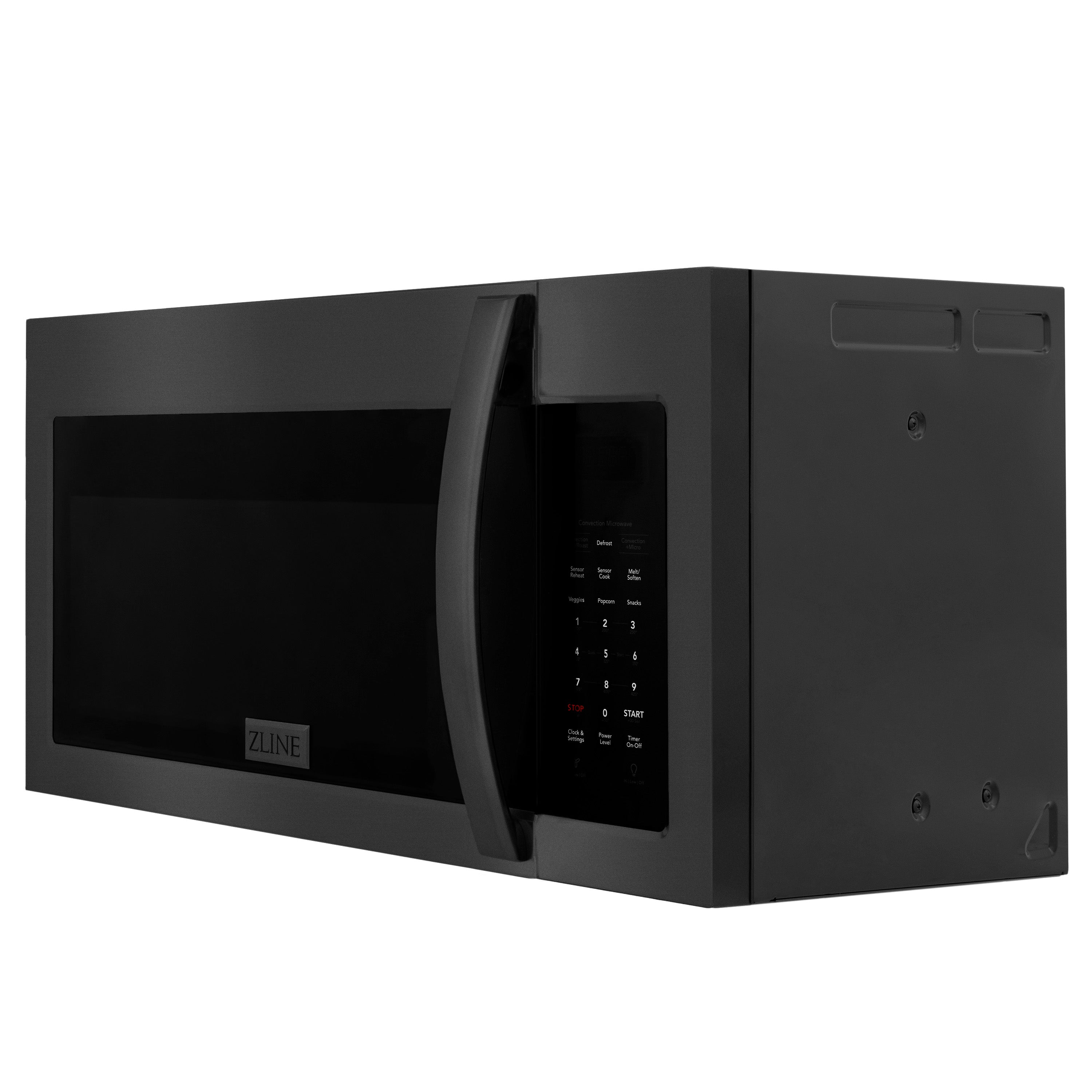 ZLINE 1.5 cu. ft. Over the Range Convection Microwave Oven in Black Stainless Steel with Modern Handle and Sensor Cooking