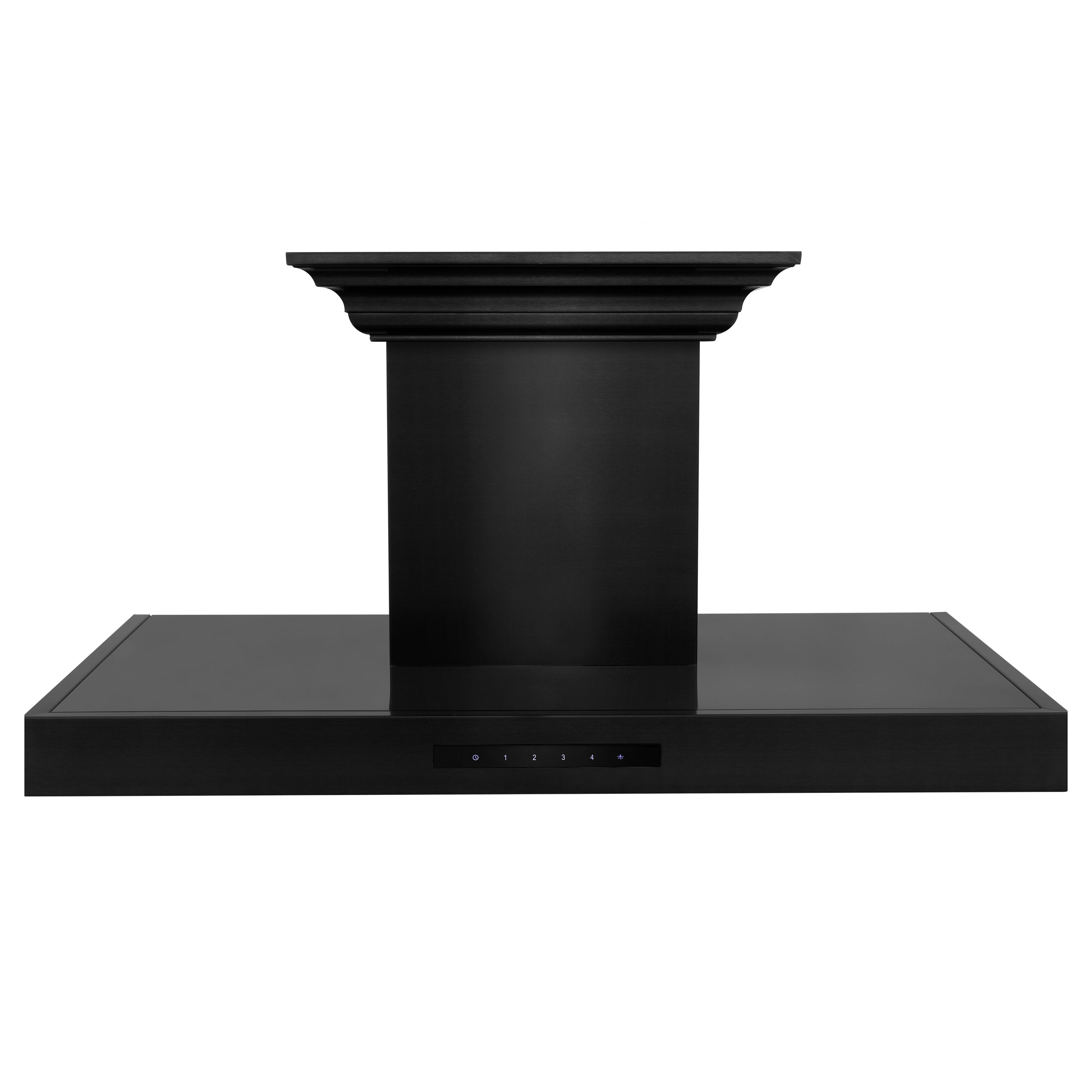 36" ZLINE CrownSoundâ¢Ducted Vent Wall Mount Range Hood in Black Stainless Steel with Built-in Bluetooth Speakers (BSKENCRN-BT-36)