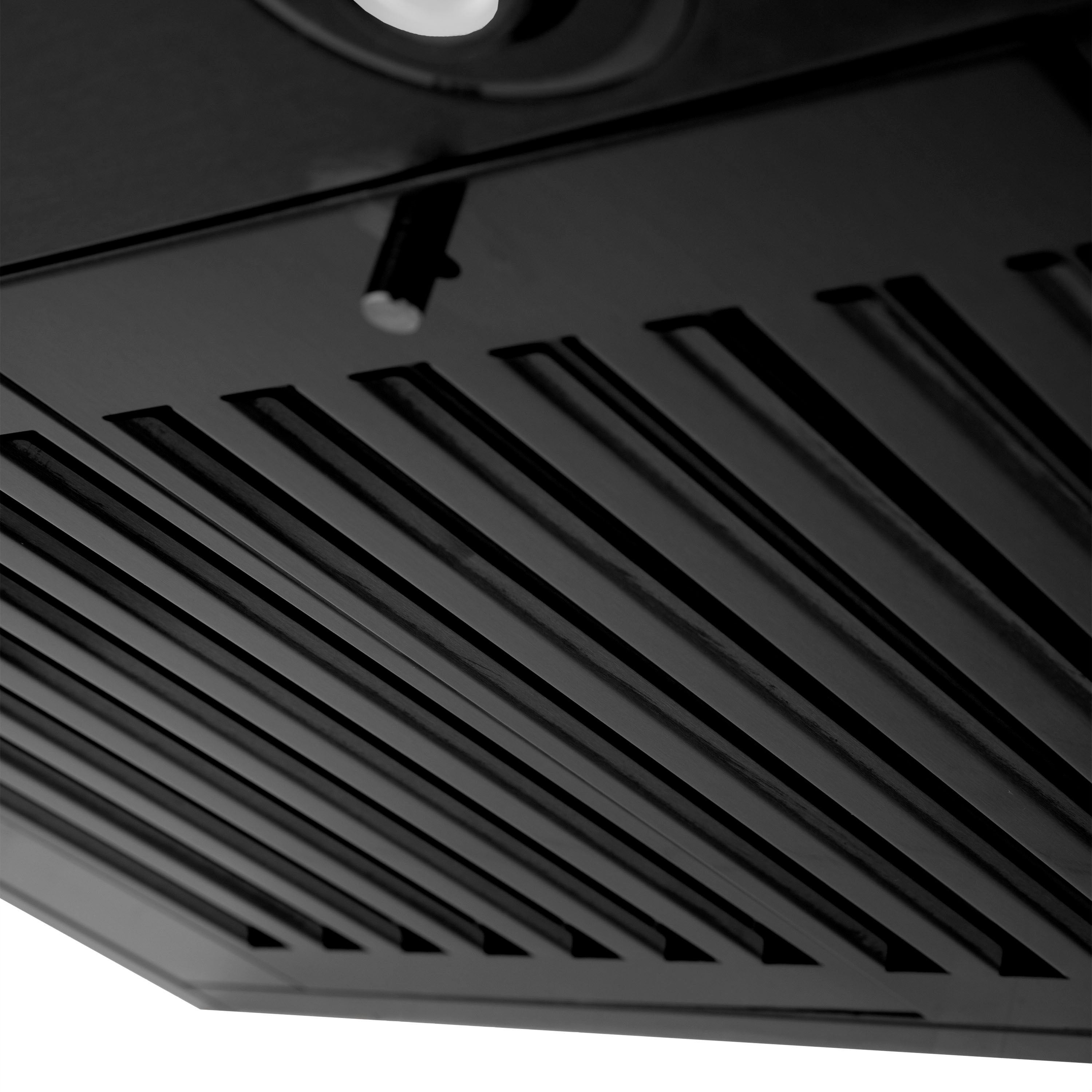 24" ZLINE CrownSoundâ¢Ducted Vent Wall Mount Range Hood in Black Stainless Steel with Built-in Bluetooth Speakers (BSKENCRN-BT-24)