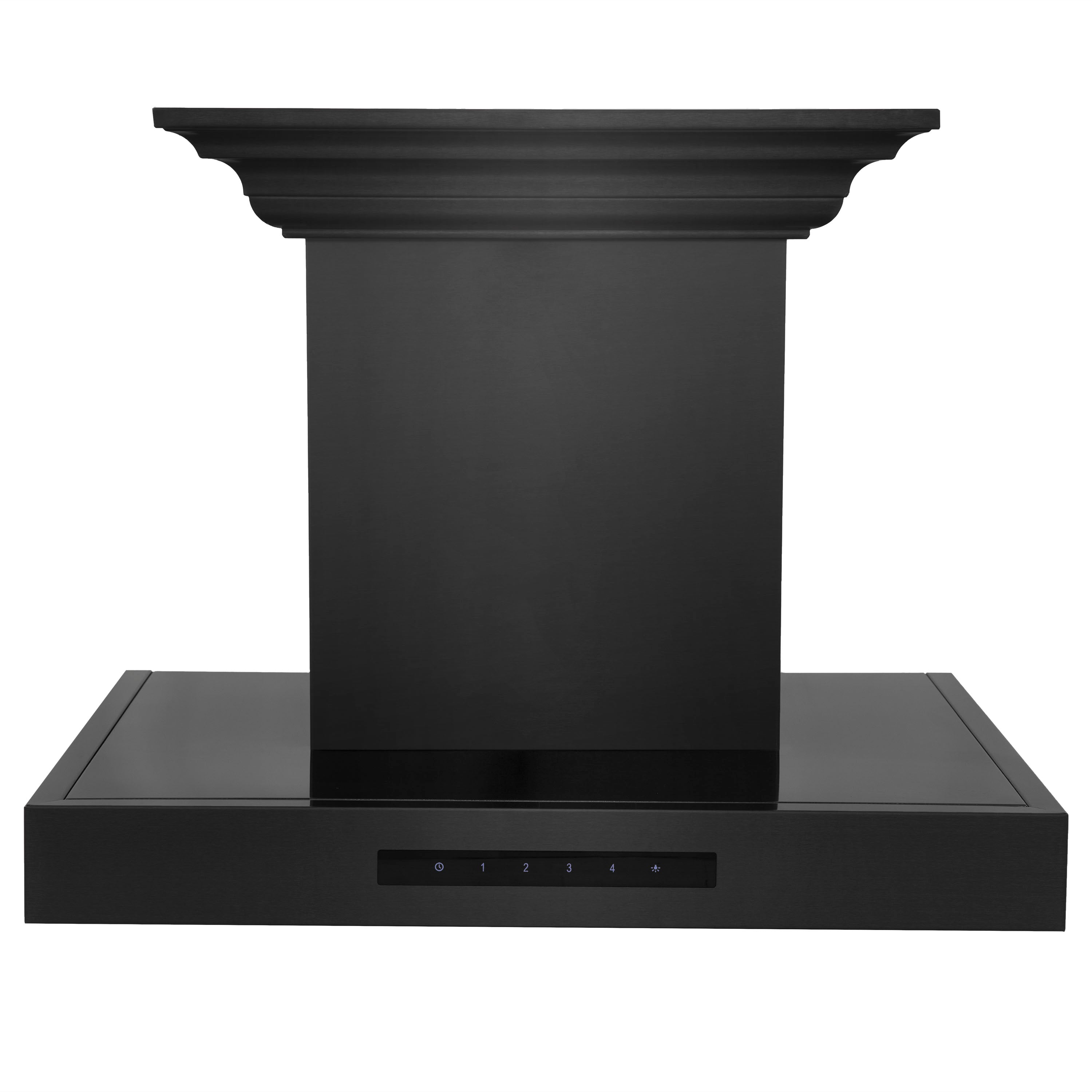 24" ZLINE CrownSoundâ¢Ducted Vent Wall Mount Range Hood in Black Stainless Steel with Built-in Bluetooth Speakers (BSKENCRN-BT-24)