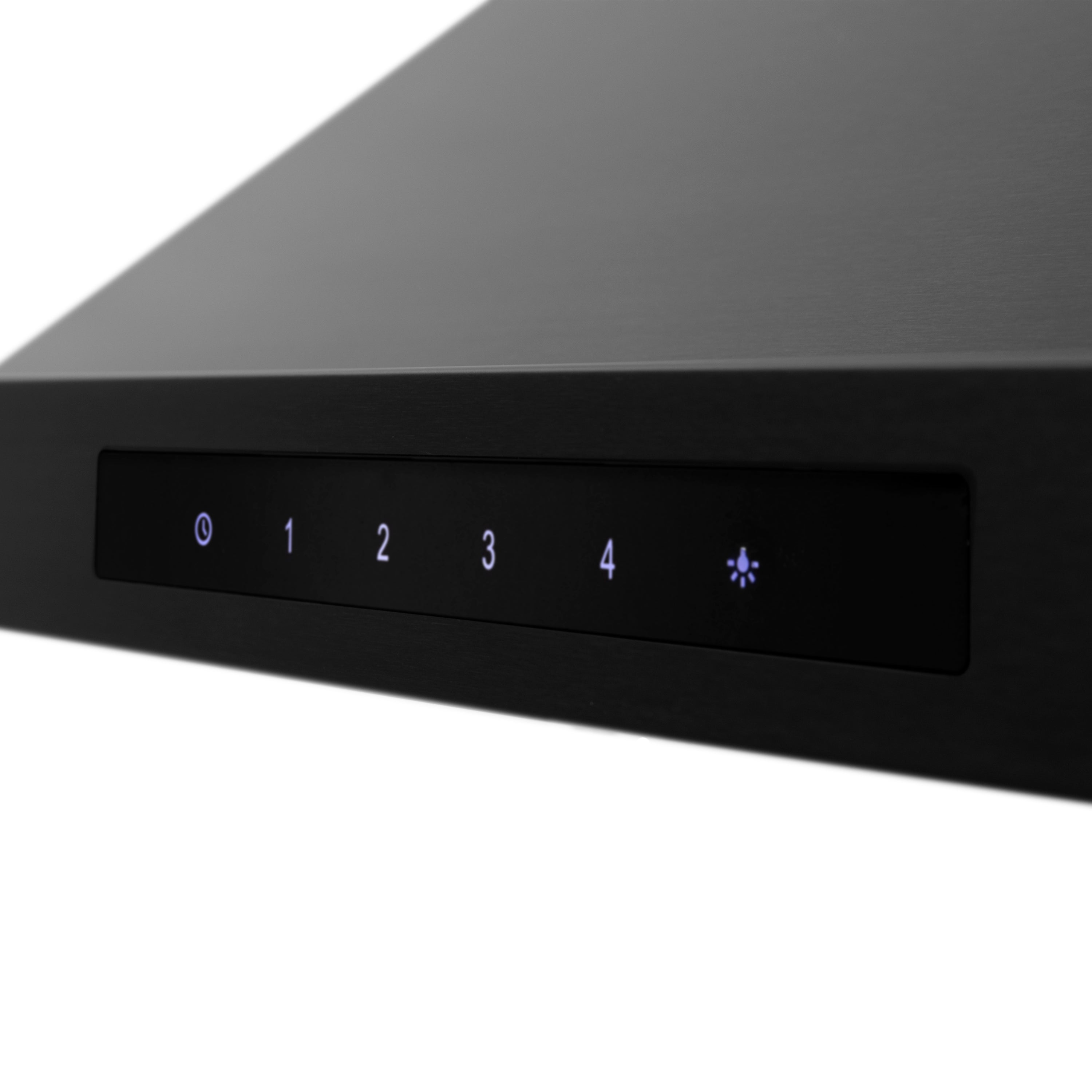36" ZLINE CrownSoundâ¢Ducted Vent Wall Mount Range Hood in Black Stainless Steel with Built-in Bluetooth Speakers (BSKBNCRN-BT-36)