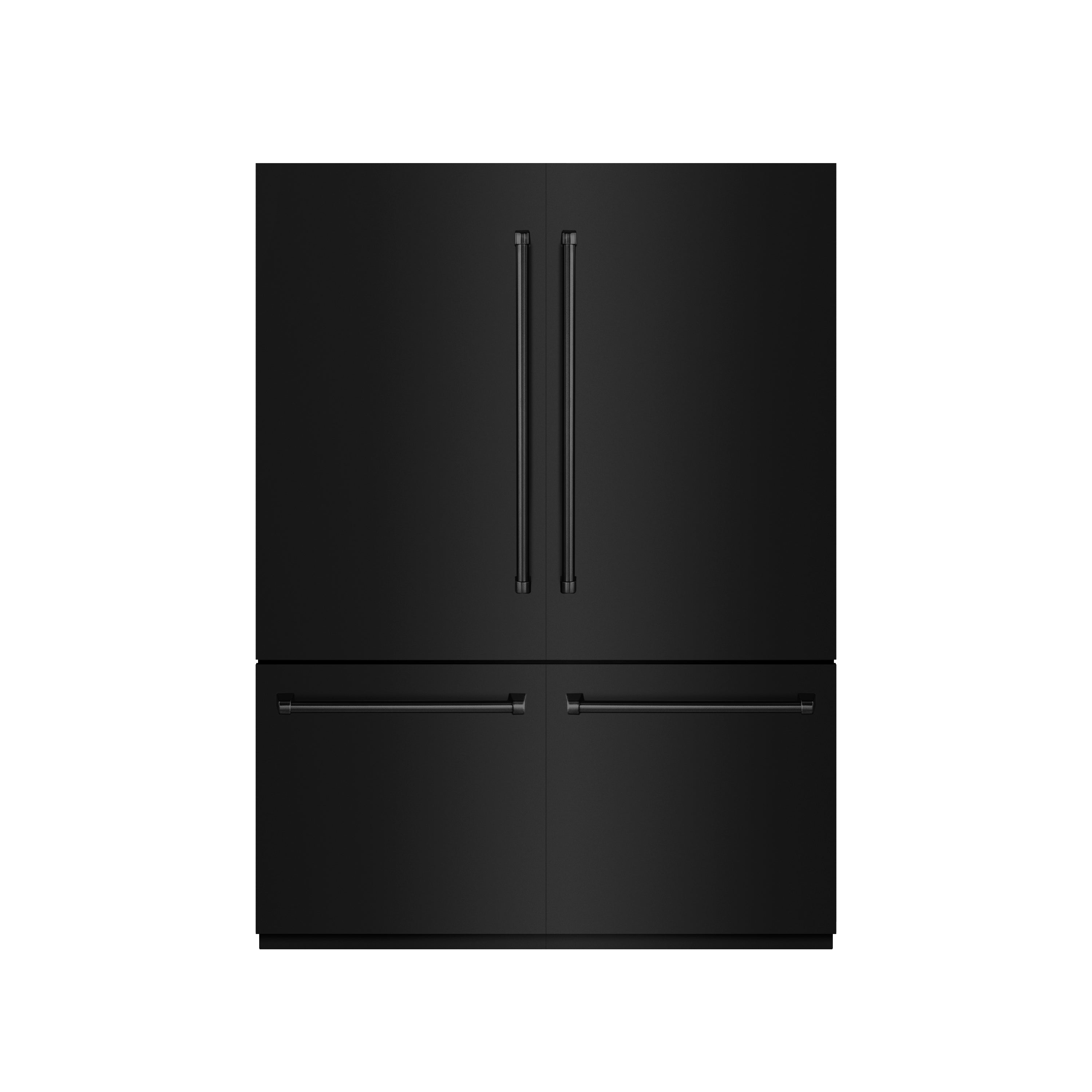 ZLINE 60 in. 32.2 cu. ft. French Door Built-In Bottom Freezer Refrigerator with Water Dispensers and Ice Makers in Black Stainless Steel with Graphite Gray Interior (GRBIV-BS-60)