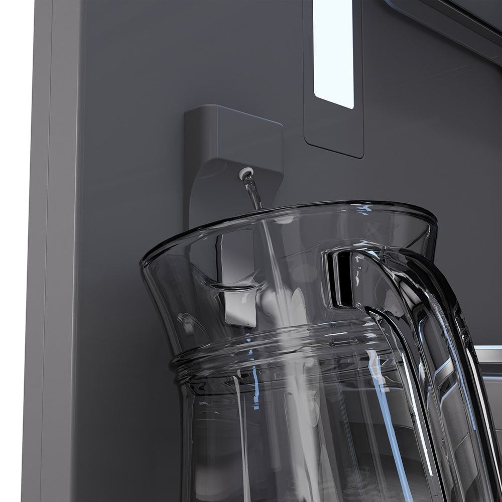 ZLINE Autograph Edition 72 in. 39.6 cu. ft. French Door Built-In Bottom Freezer Refrigerator with Water Dispensers and Ice Makers in Stainless Steel with Graphite Gray Interior and Polished Gold Helix Handles (GRBITZ-30472KG)