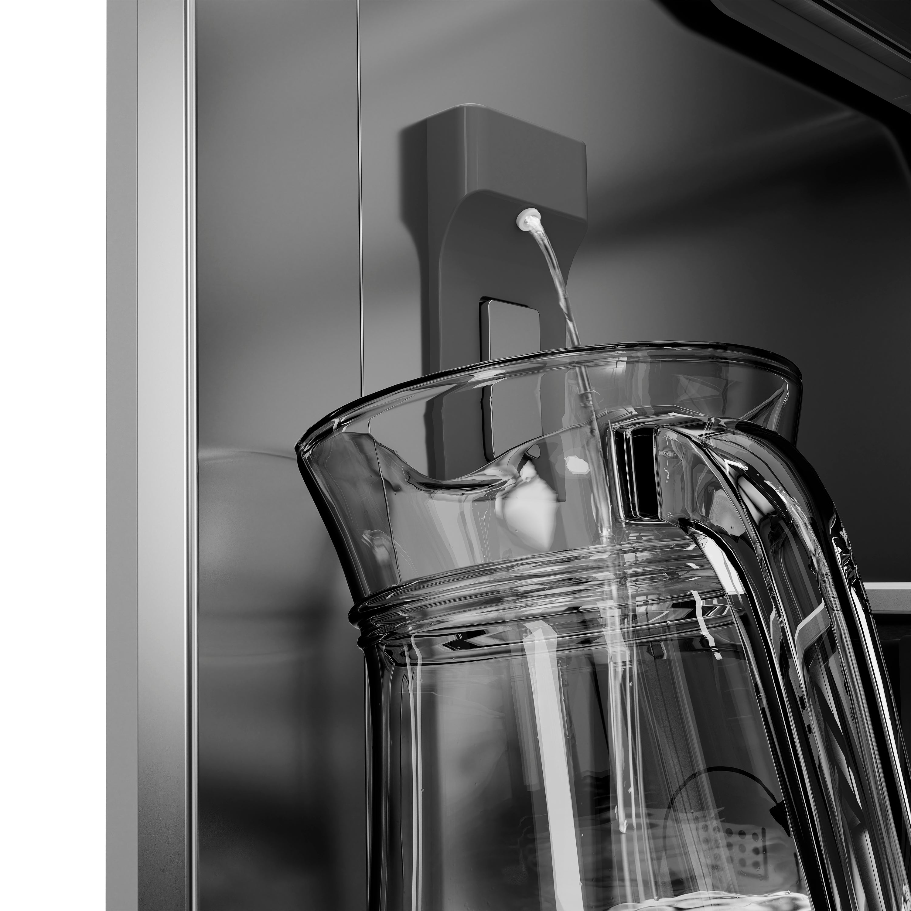 ZLINE Autograph Edition 36 in. 19.6 cu. ft. French Door Built-In Bottom Freezer Refrigerator with Water Dispenser and Ice Maker in White Matte with Stainless Steel Interior and Champagne Bronze Accents (SRBIVZ-WM-36-CB)