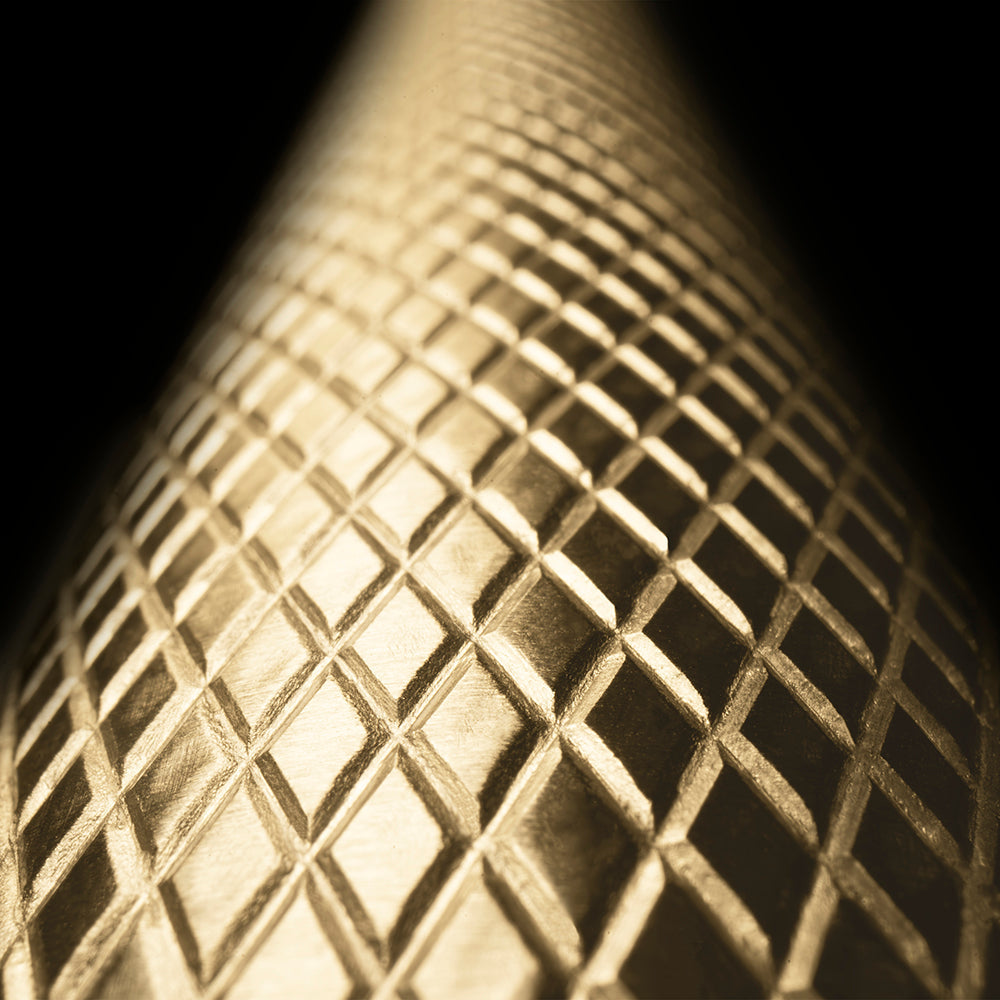 ZLINE Autograph Edition 36 in. 21.6 cu. ft. Counter-Depth French Door Refrigerator with Water and Ice Dispenser in Fingerprint-Resistant Stainless Steel with Champagne Bronze Helix Handles (RFMZ-W-36-KCB)