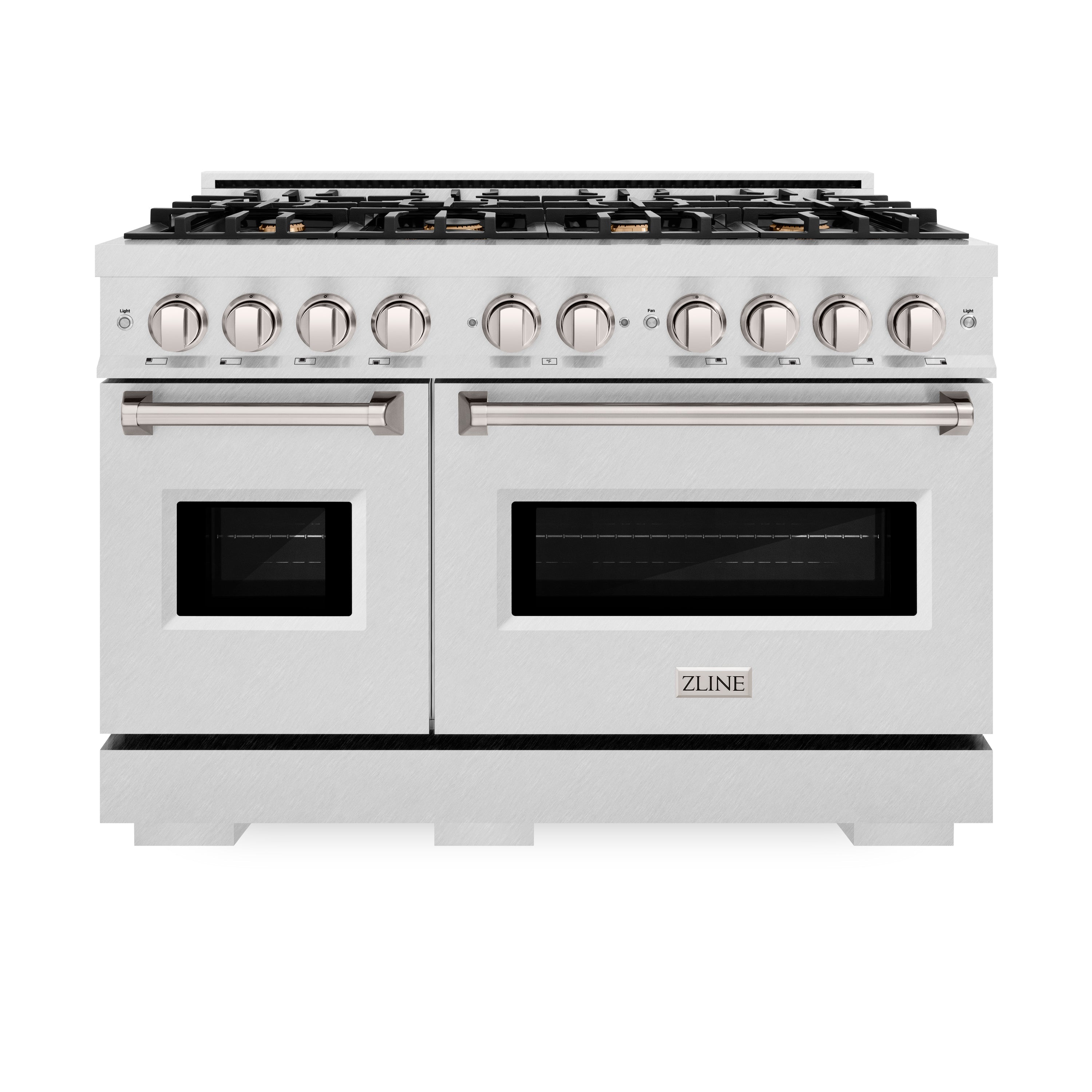 ZLINE 48 in. 6.7 cu. ft. Classic Double Oven Dual Fuel Range in Satin Stainless Steel with 8 Brass Burners (CDRS-BR-48)
