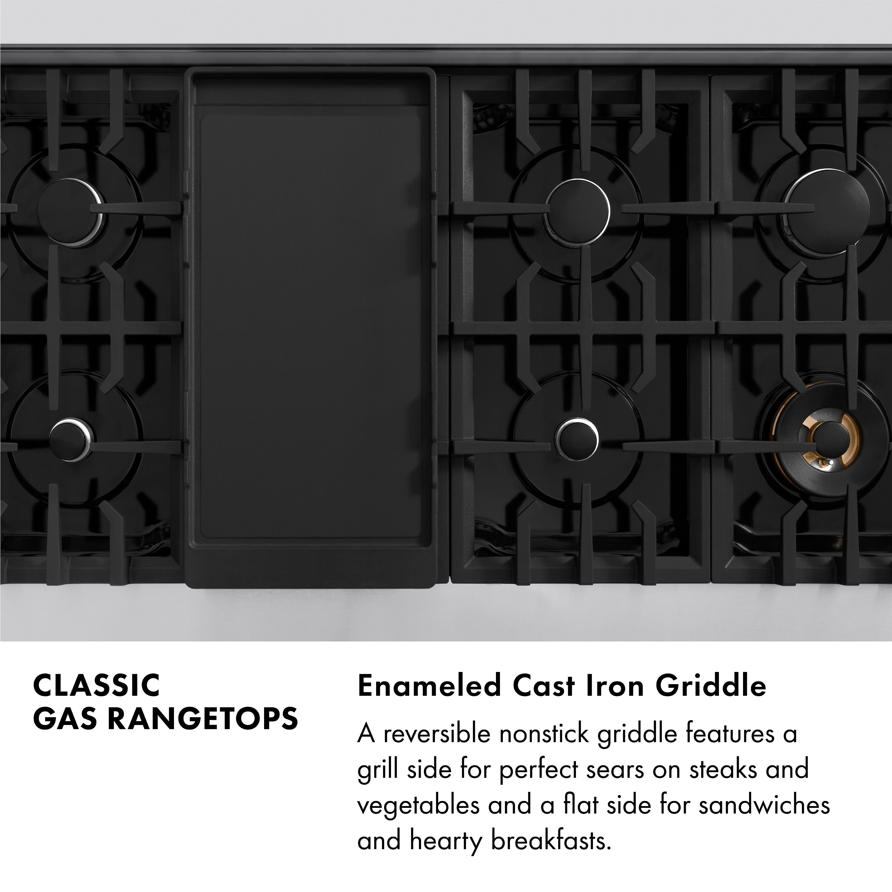 ZLINE 48 in. Legacy Gas Rangetop with 7 Burners and Porcelain Cooktop in Stainless Steel (RT48)