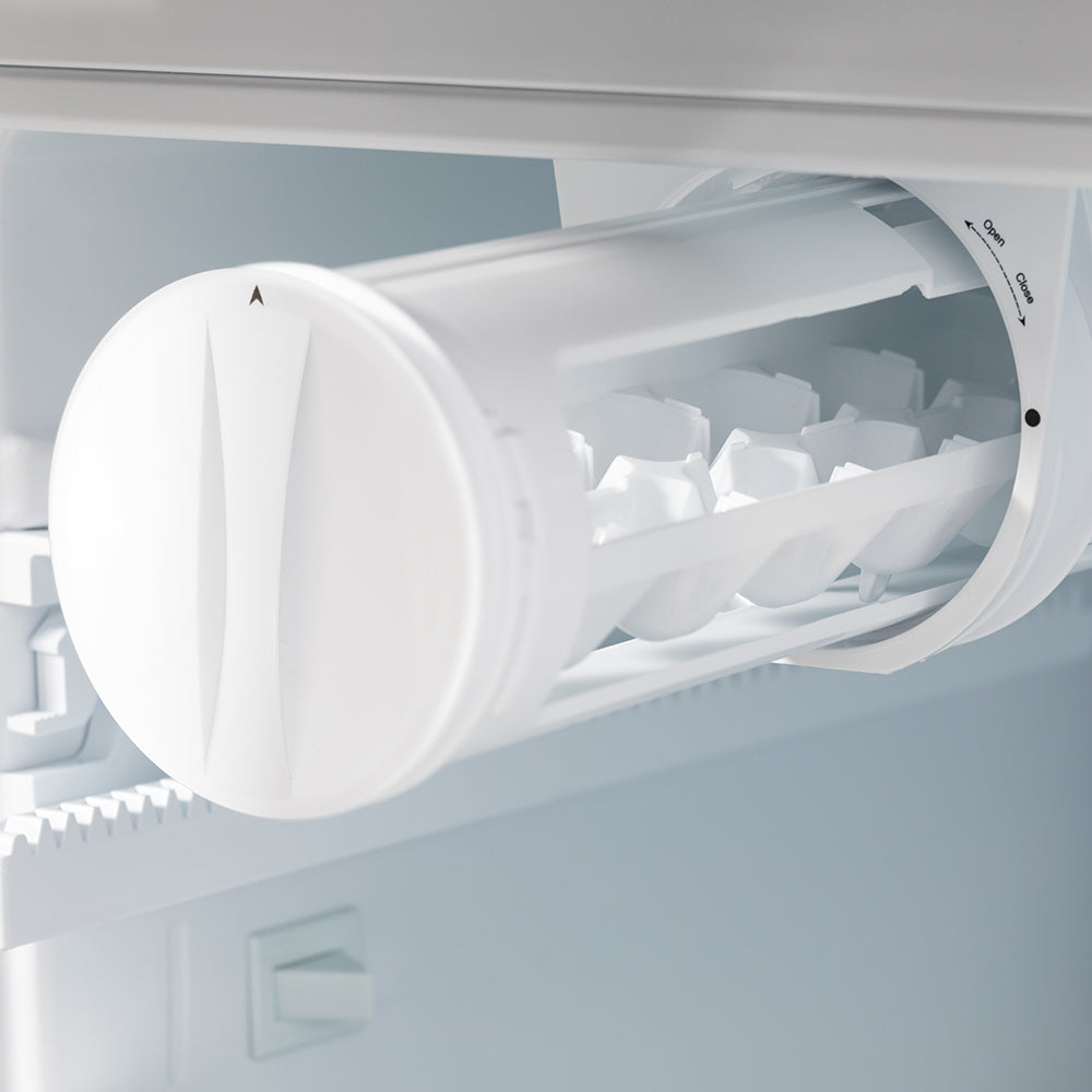 ZLINE Autograph Edition 36 in. 22.5 cu. ft. Counter-Depth French Door Refrigerator with Ice Maker in Fingerprint-Resistant Stainless Steel and Champagne Bronze Helix Handles (RFMZ-36-KCB)